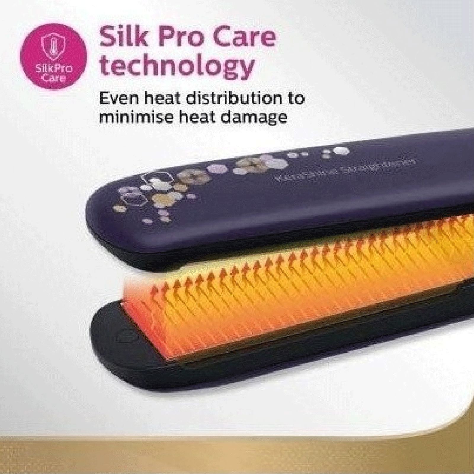 PHILIPS 3000 Hair Straightener with Silk Protect Technology (Ceramic Titanium Plates, Purple)_11