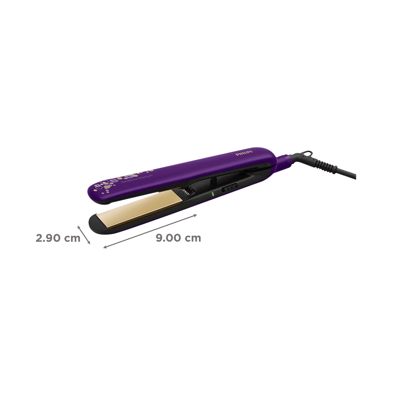 PHILIPS 3000 Hair Straightener with Silk Protect Technology (Ceramic Titanium Plates, Purple)_2