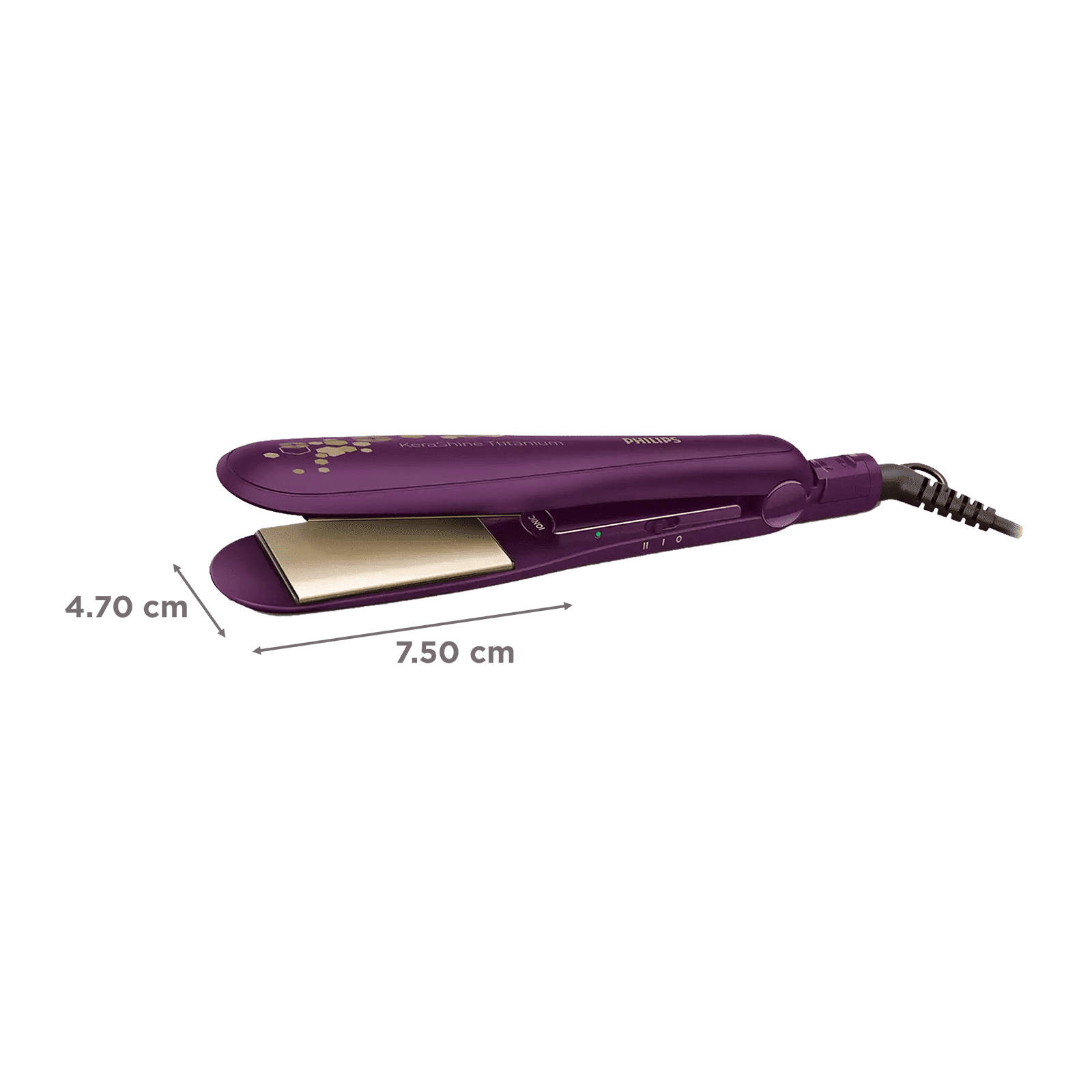 PHILIPS 3000 Hair Straightener with Silk Protect Technology (Ceramic Titanium Plates, Wine)_2