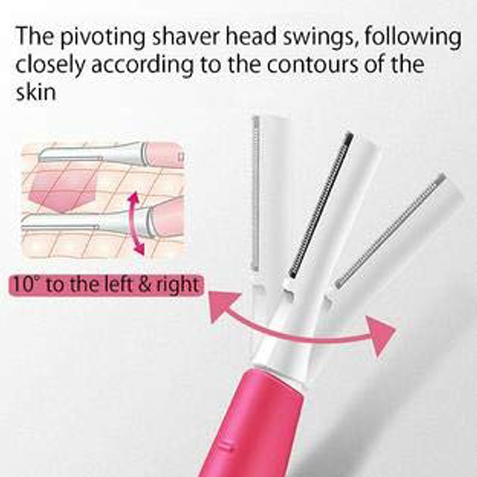 Panasonic ESWF61RP401 Cordless Dry Trimmer for Face for Women (10 Degree Pivot Head, Rouge Pink)_10