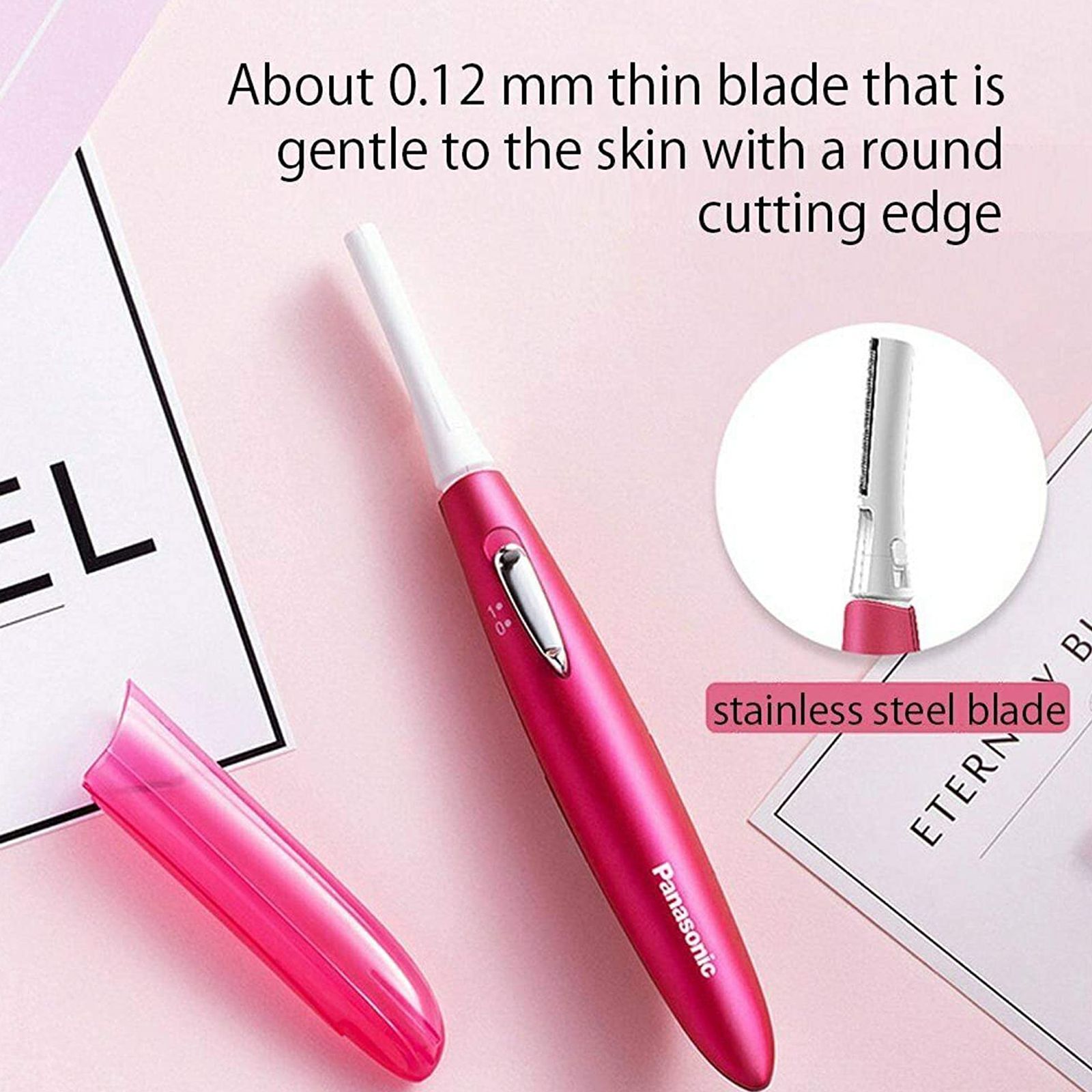 Panasonic ESWF61RP401 Cordless Dry Trimmer for Face for Women (10 Degree Pivot Head, Rouge Pink)_9