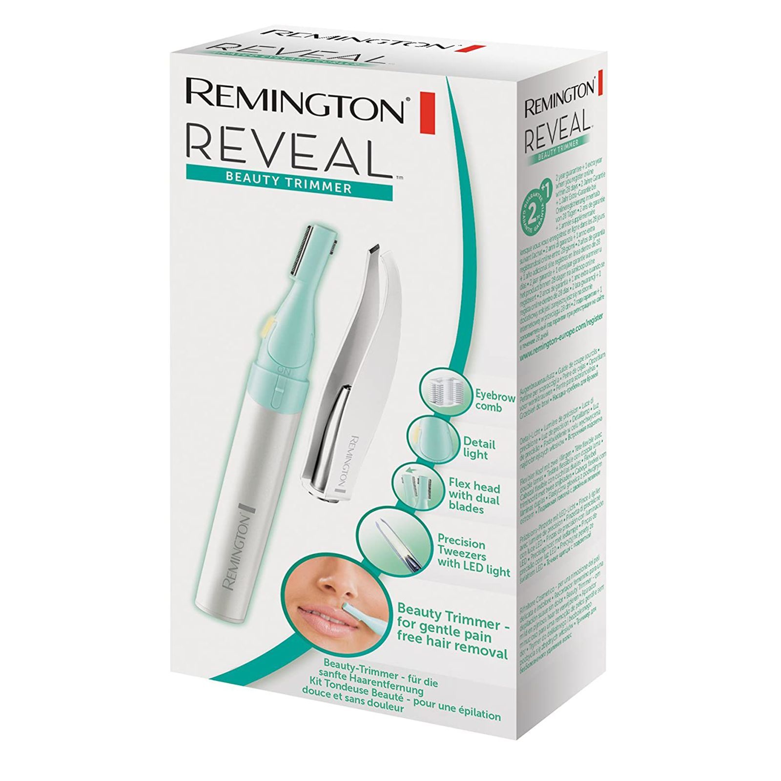 REMINGTON MPT4000C Cordless Dry Trimmer for Face for Women (Stainless Steel Blades, Green)_8