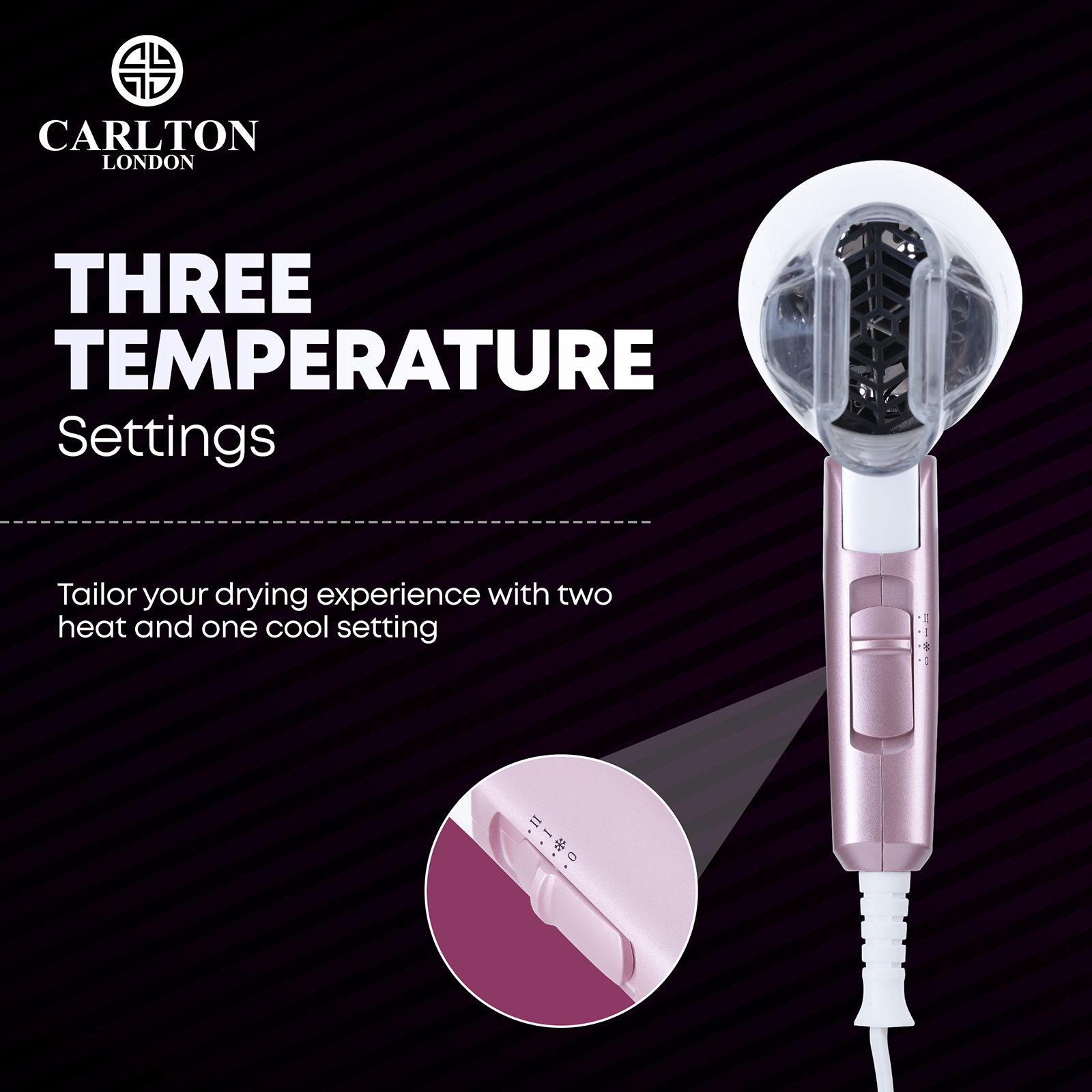 Carlton London Hair Dryer with 2 Heat Settings & Cool Shot (Overheat Protection, White)_13