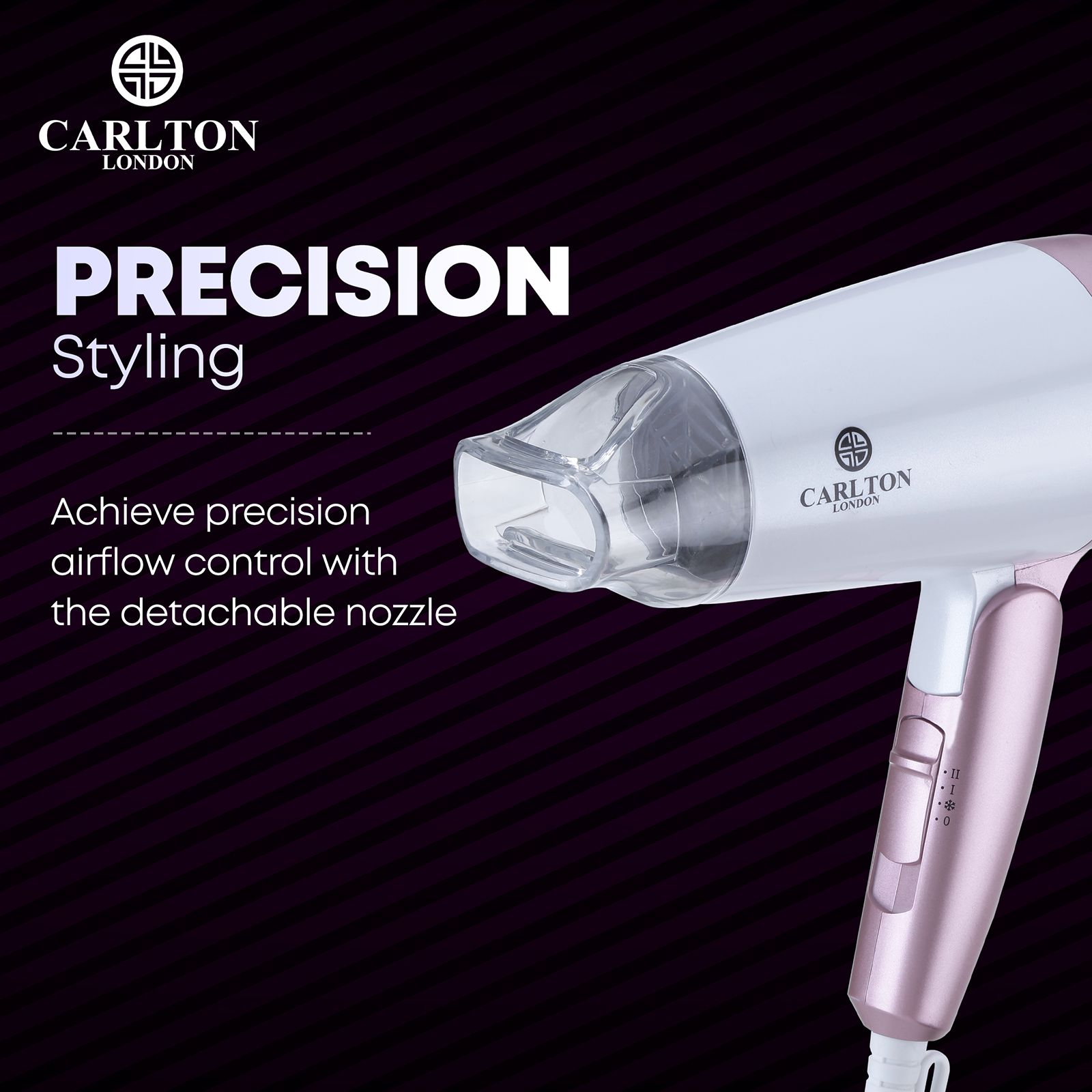 Carlton London Hair Dryer with 2 Heat Settings & Cool Shot (Overheat Protection, White)_14