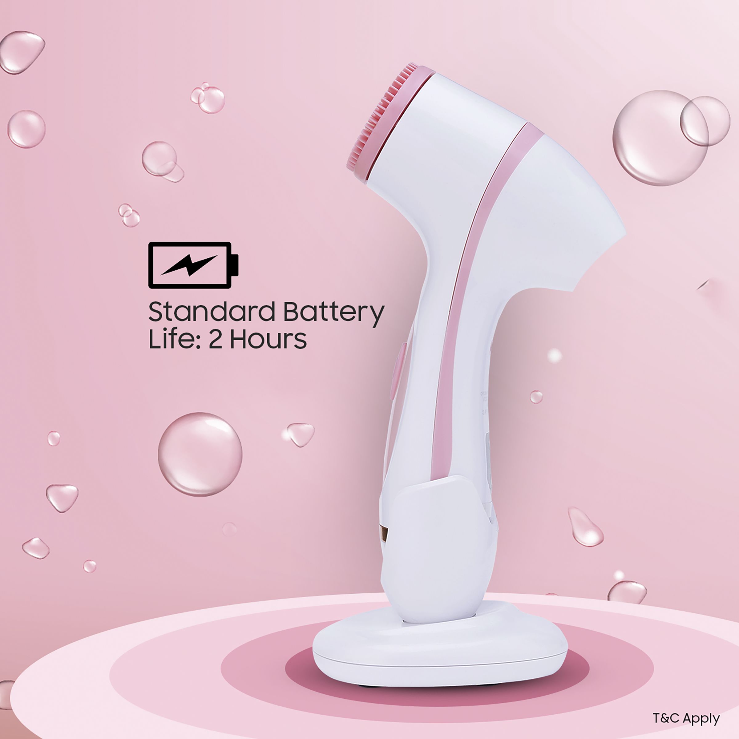 Carlton London Face Cleanser (360 Degree Rotating Head, CLSHCF901SSCFC, White/Pink) Carlton London Face Cleanser (360 Degree Rotating Head, CLSHCF901SSCFC, White/Pink)_3