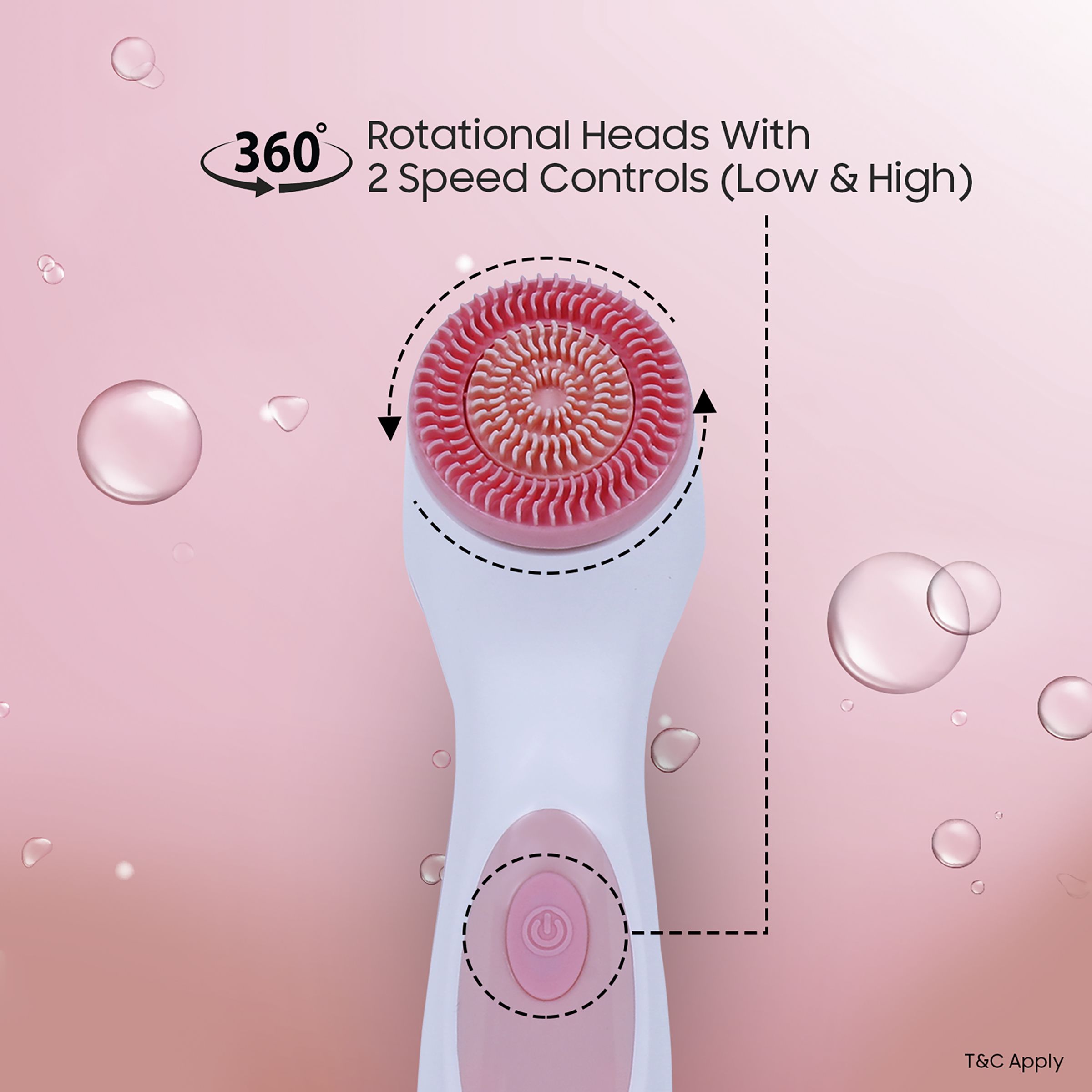 Carlton London Face Cleanser (360 Degree Rotating Head, CLSHCF901SSCFC, White/Pink) Carlton London Face Cleanser (360 Degree Rotating Head, CLSHCF901SSCFC, White/Pink)_4