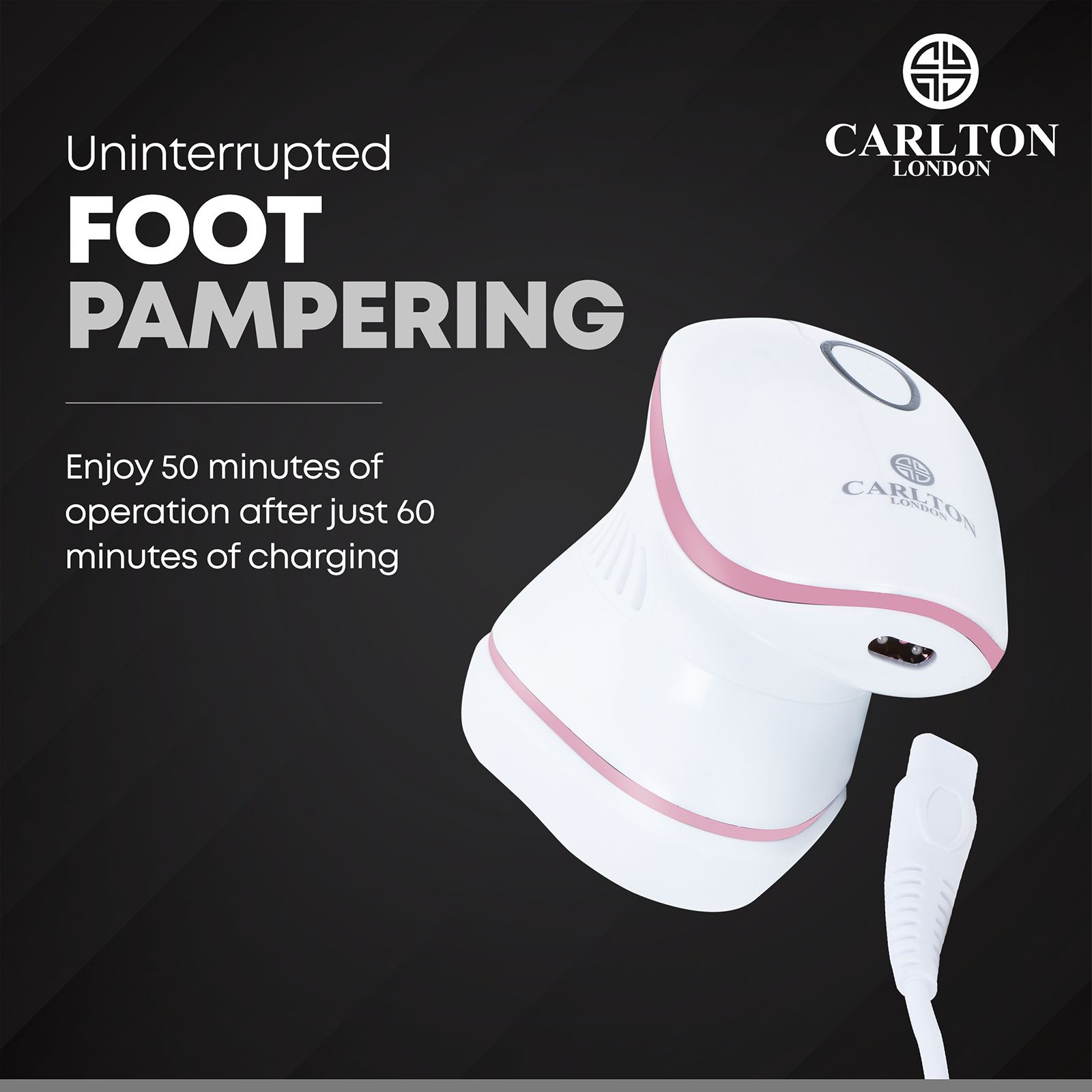 Carlton London Callus Remover (2 Replaceable Heads, CLSHCF902sSCCR, White/Pink)_12