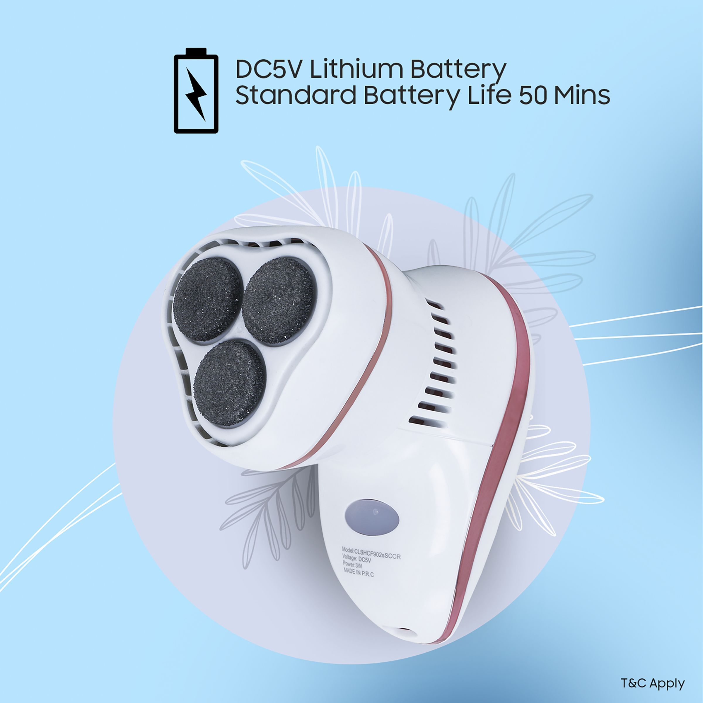 Carlton London Callus Remover (2 Replaceable Heads, CLSHCF902sSCCR, White/Pink)_3