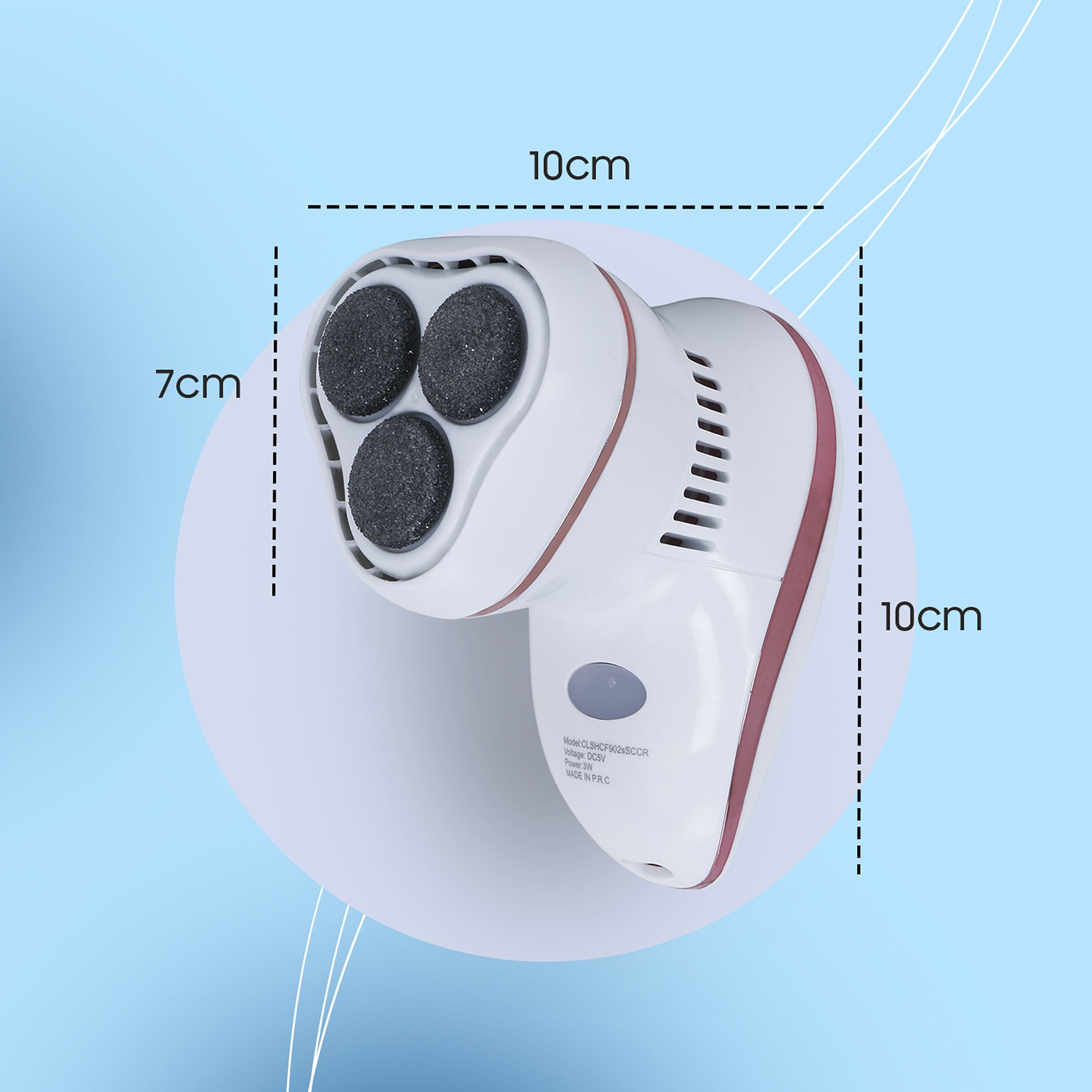 Carlton London Callus Remover (2 Replaceable Heads, CLSHCF902sSCCR, White/Pink)_5