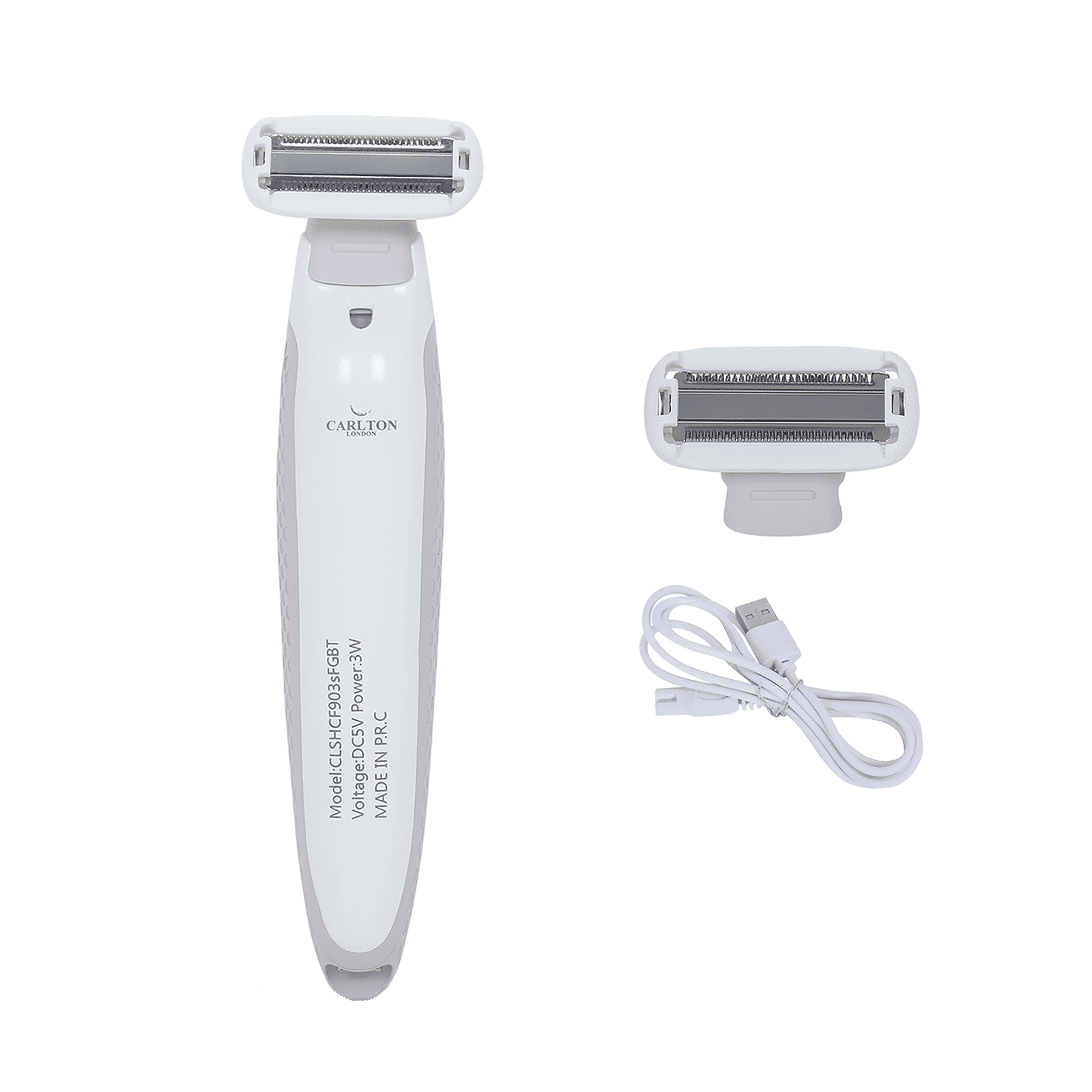 Carlton London Rechargeable Cordless Dry Trimmer for Eyebrows, Chine, Underarms, Upper Lips, Sidelocks & Bikini Area for Women (60mins Runtime, Ergonomic Grip, White) Carlton London Rechargeable Cordless Dry Trimmer for Eyebrows, Chine, Underarms, Upper Lips, Sidelocks & Bikini Area for Women (60mins Runtime, Ergonomic Grip, White)_1