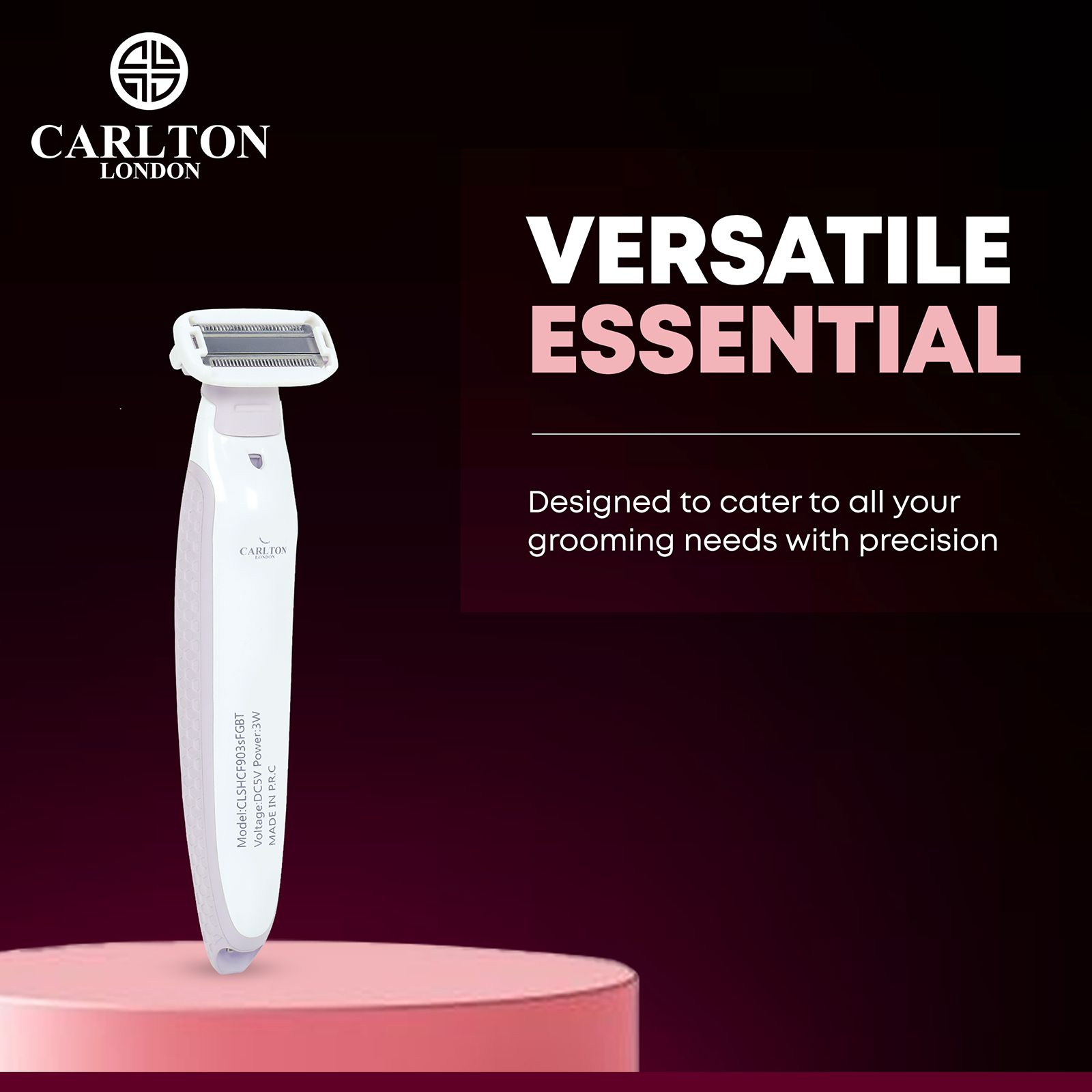 Carlton London Rechargeable Cordless Dry Trimmer for Eyebrows, Chine, Underarms, Upper Lips, Sidelocks & Bikini Area for Women (60mins Runtime, Ergonomic Grip, White) Carlton London Rechargeable Cordless Dry Trimmer for Eyebrows, Chine, Underarms, Upper Lips, Sidelocks & Bikini Area for Women (60mins Runtime, Ergonomic Grip, White)_10