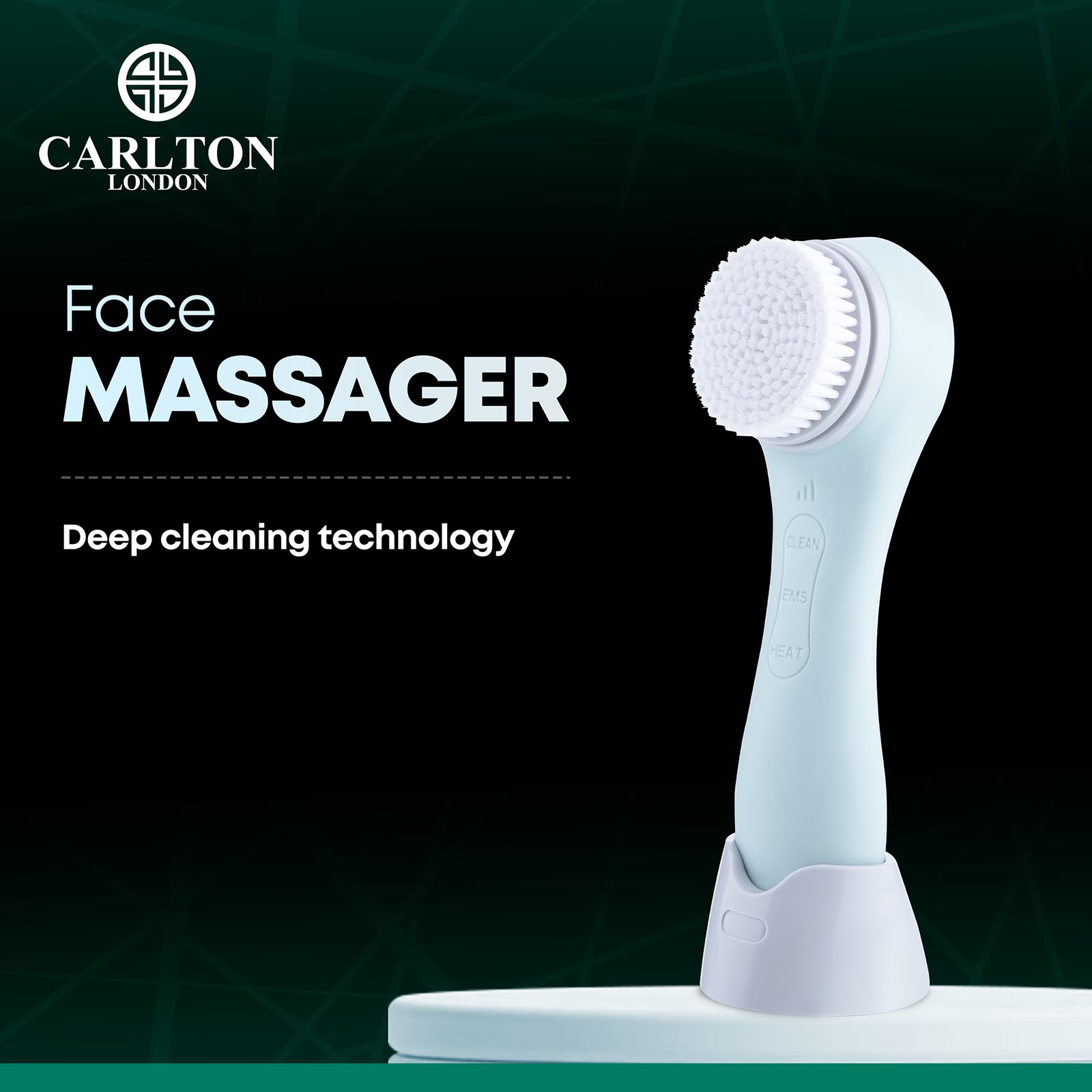 Carlton London Face Massager (Deep Cleansing Technology, CLSHCF201SSCFM, Green)_12