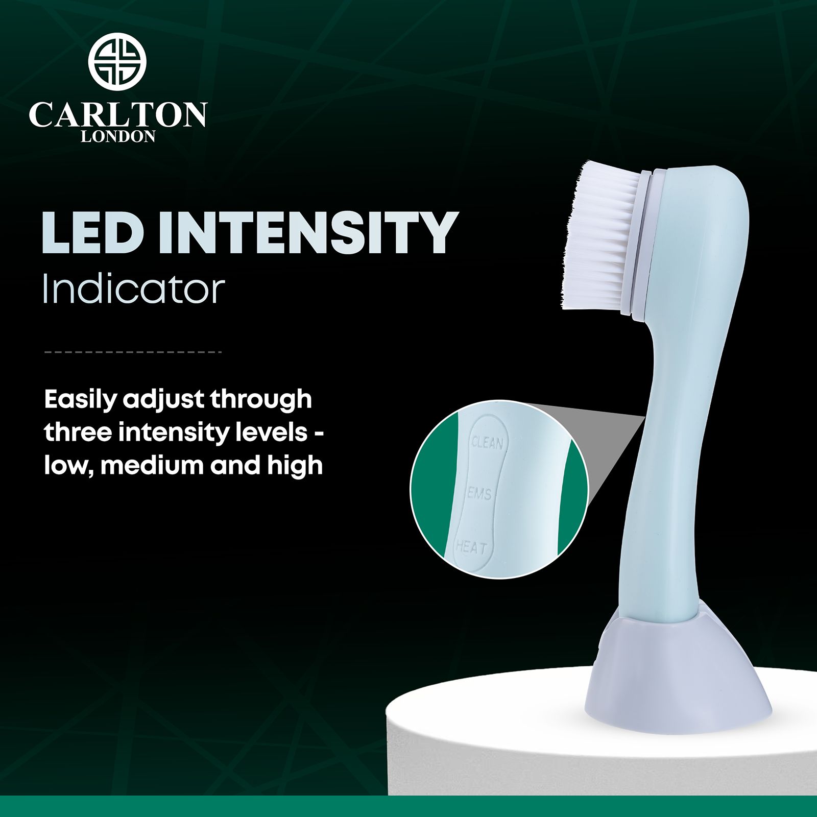 Carlton London Face Massager (Deep Cleansing Technology, CLSHCF201SSCFM, Green)_17