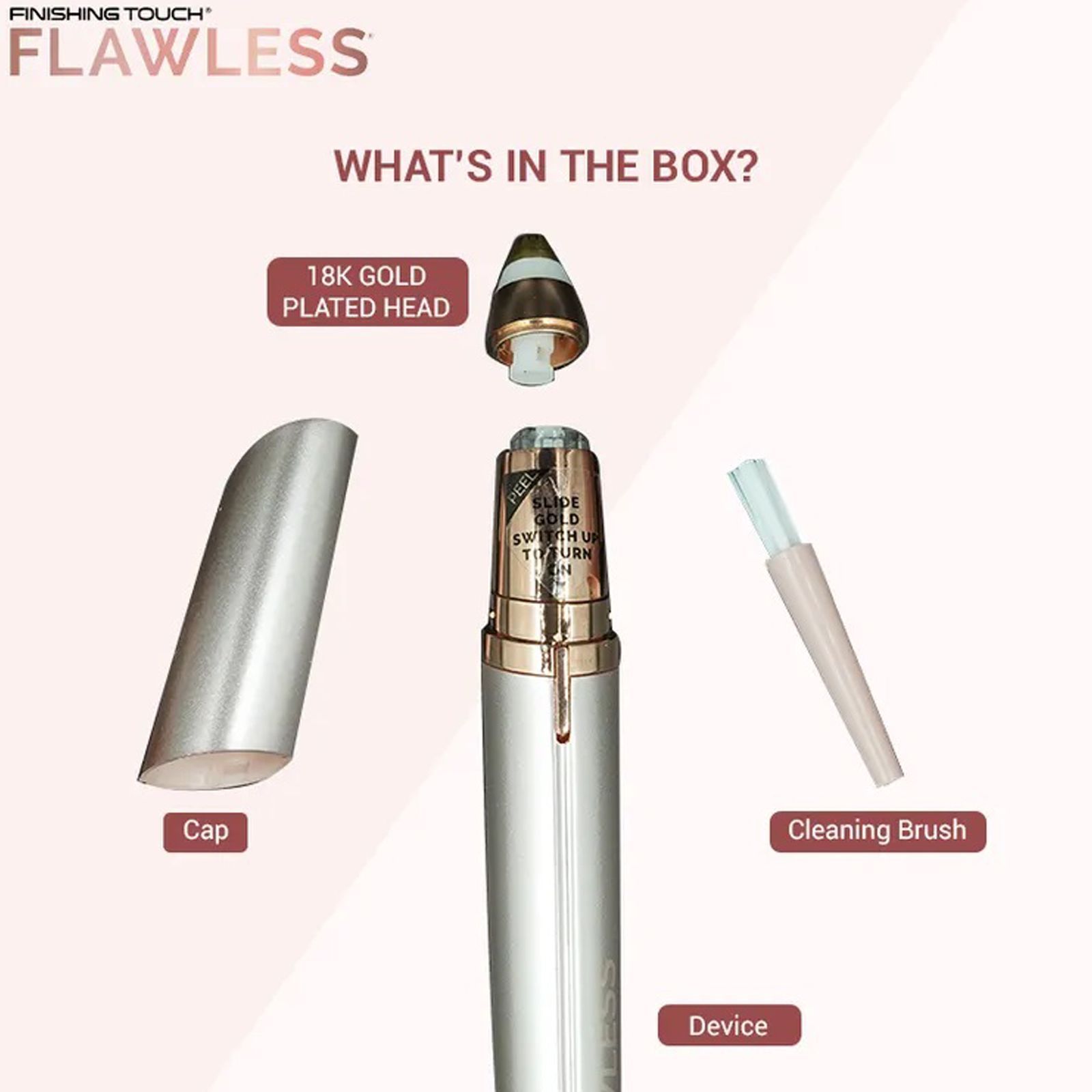 FINISHING TOUCH FLAWLESS Eye Brow Shaper For Women (18K Gold Plated, Blush) FINISHING TOUCH FLAWLESS Eye Brow Shaper For Women (18K Gold Plated, Blush)_2