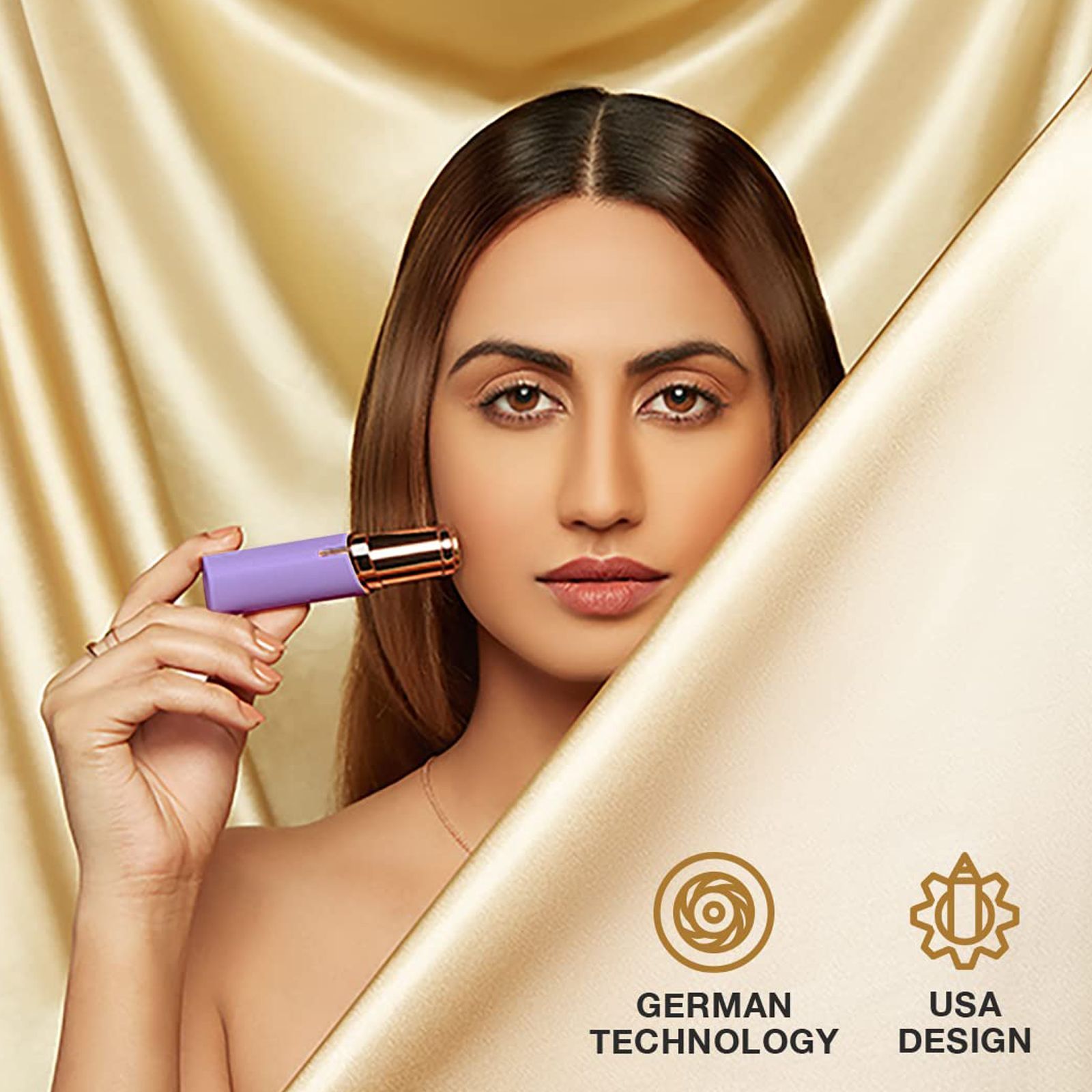 FINISHING TOUCH FLAWLESS Rechargeable Cordless Dry Epilator for Face (German Technology, Lavender)_3