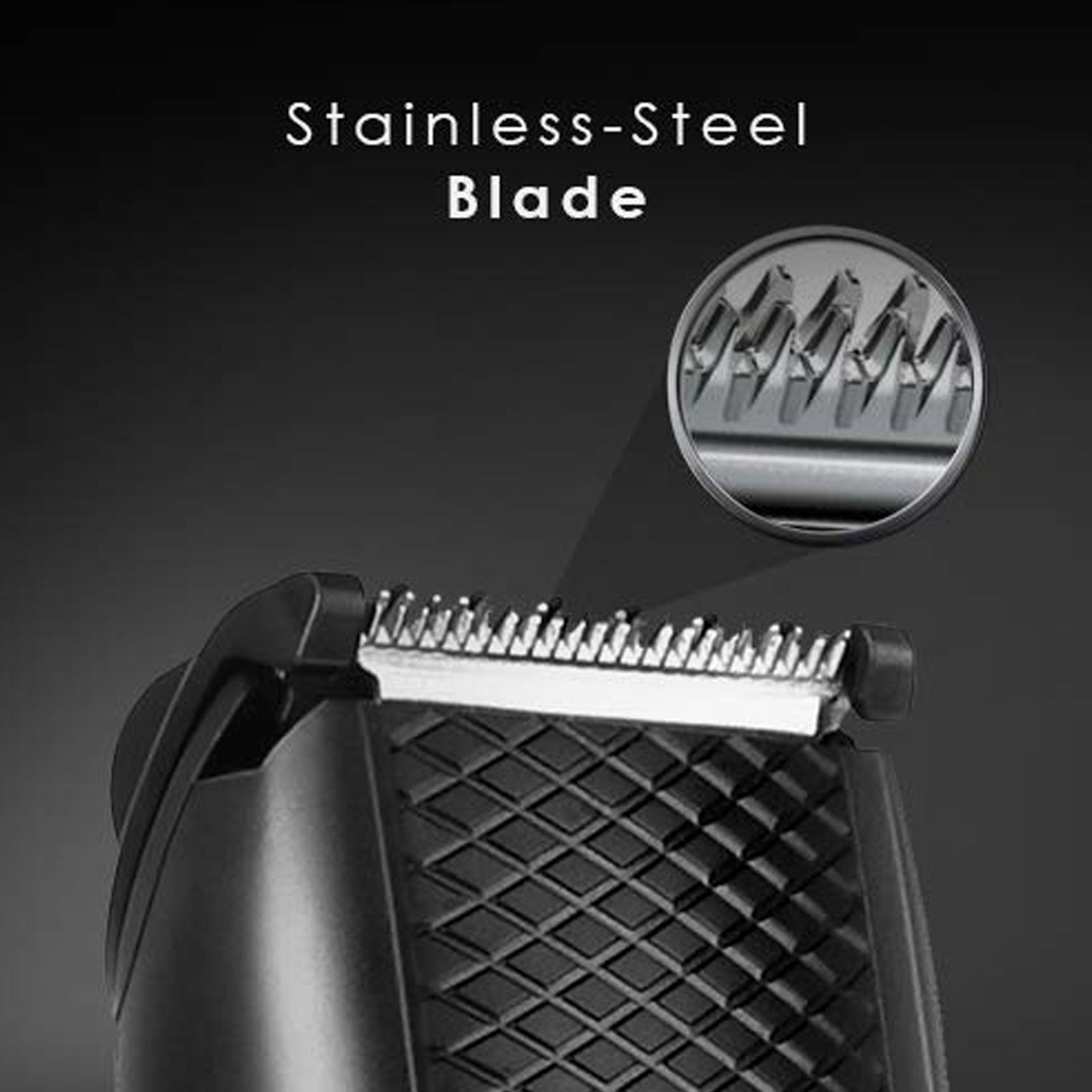 SYSKA HT200U Cordless Dry Trimmer for Beard and Moustache with 5 Length Settings for Men (40mins Runtime, Adjustable Trimming Range, Black)_3