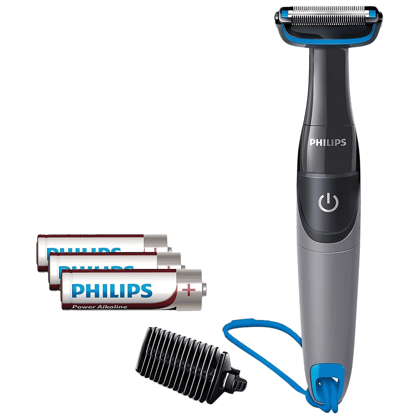 PHILIPS Series 1000 Cordless Wet & Dry Trimmer for Body & Intimate Areas with 2 Length Settings for Men (2months Runtime, Skin Protection System, Grey) PHILIPS Series 1000 Cordless Wet & Dry Trimmer for Body & Intimate Areas with 2 Length Settings for Men (2months Runtime, Skin Protection System, Grey)_1