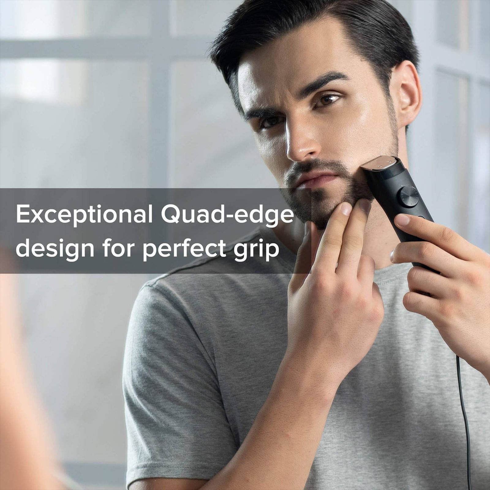 Xiaomi Rechargeable Corded & Cordless Dry Trimmer for Beard & Moustache with 40 Length Settings for Men (90mins Runtime, IPX7 Waterproof, Black)_6