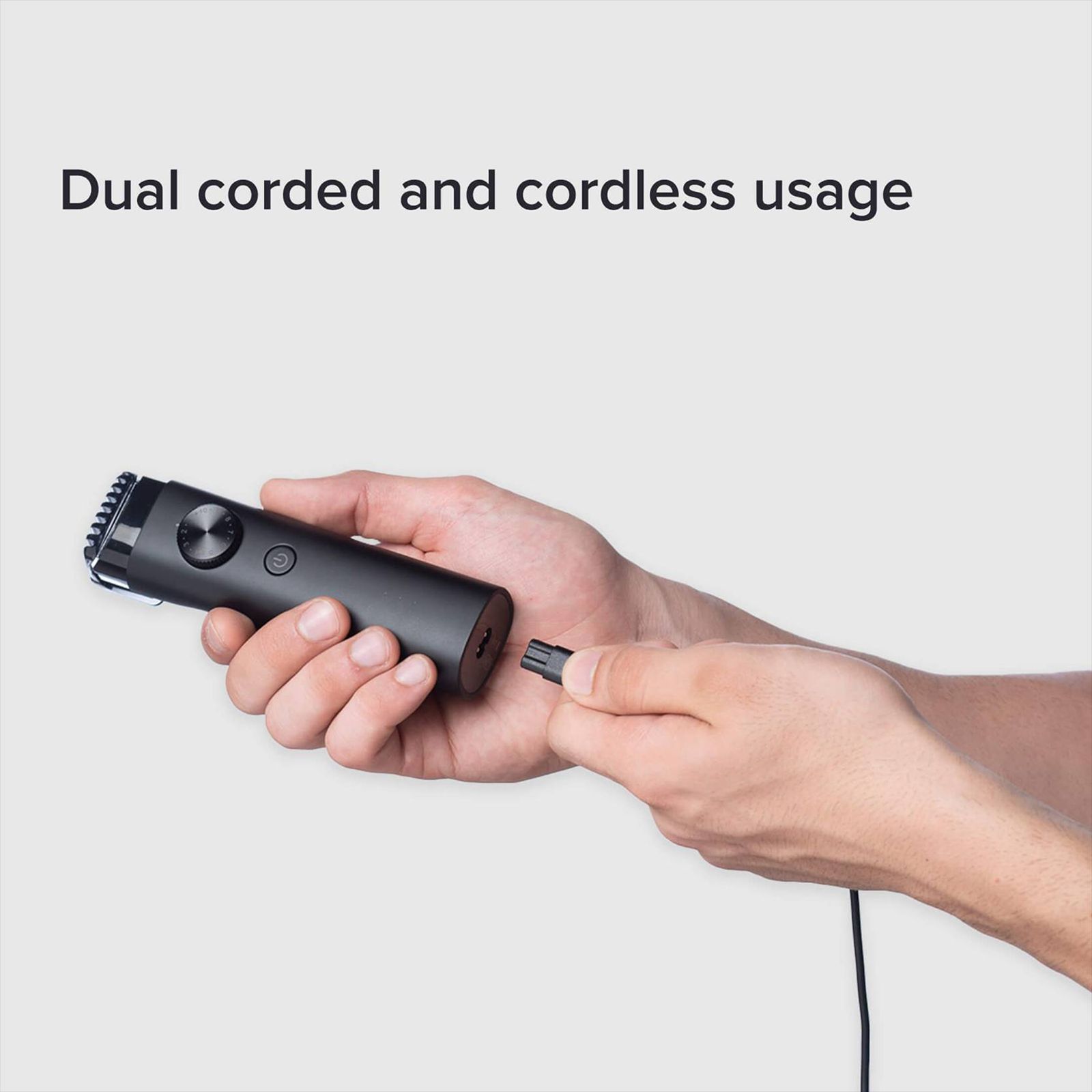 Xiaomi Rechargeable Corded & Cordless Dry Trimmer for Beard & Moustache with 40 Length Settings for Men (90mins Runtime, IPX7 Waterproof, Black)_8