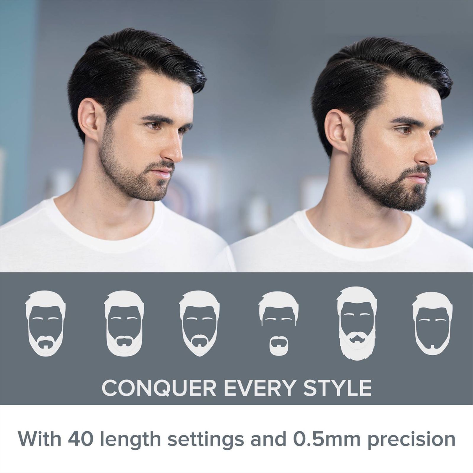 Xiaomi Rechargeable Corded & Cordless Dry Trimmer for Beard & Moustache with 40 Length Settings for Men (90mins Runtime, IPX7 Waterproof, Black)_11