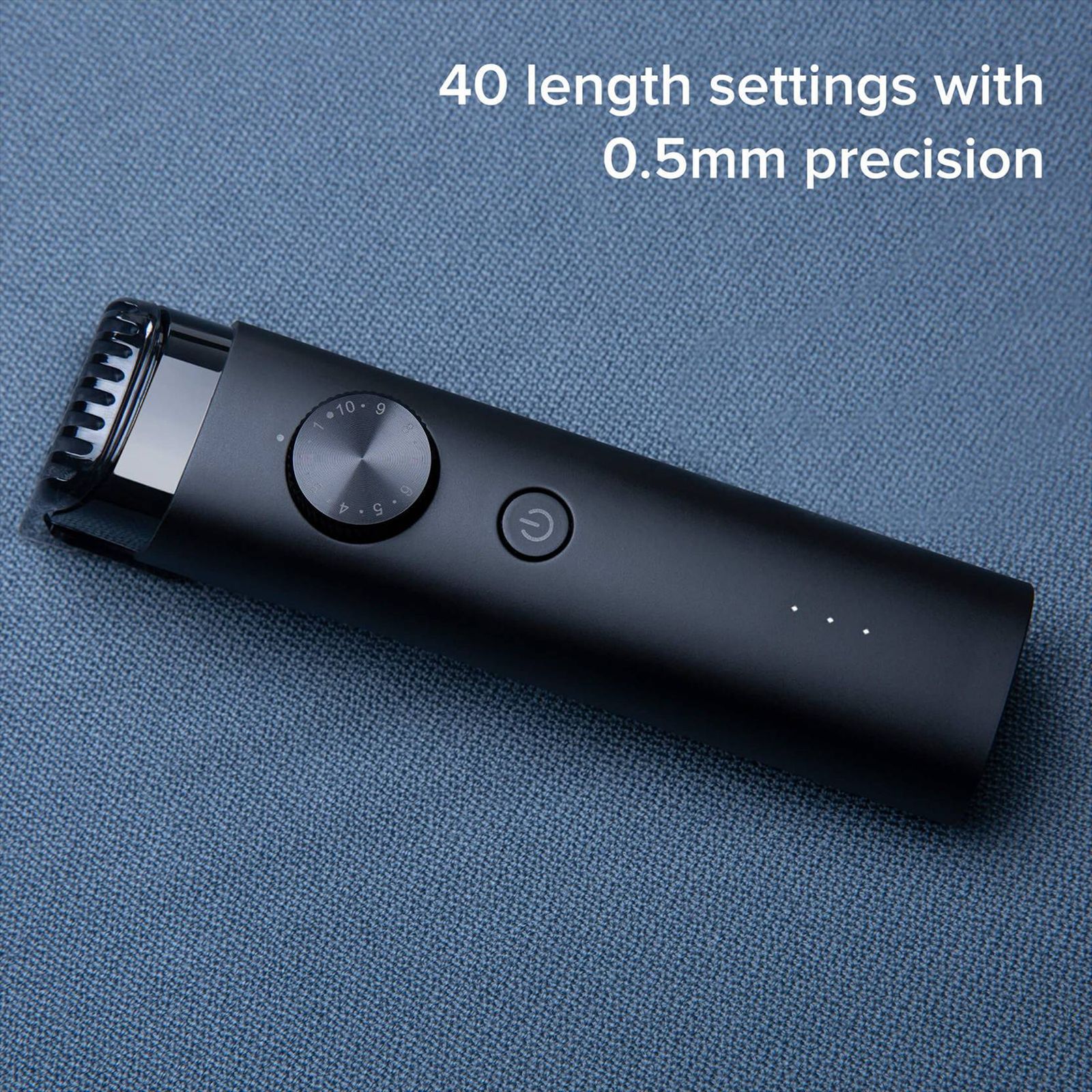 Xiaomi Rechargeable Corded & Cordless Dry Trimmer for Beard & Moustache with 40 Length Settings for Men (90mins Runtime, IPX7 Waterproof, Black)_4