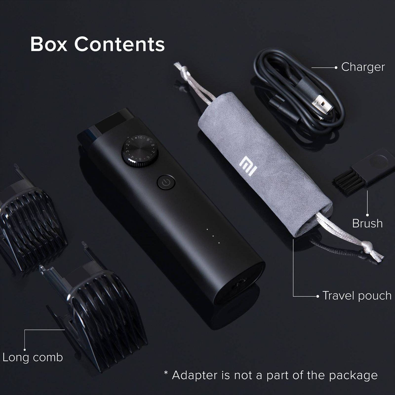 Xiaomi Rechargeable Corded & Cordless Dry Trimmer for Beard & Moustache with 40 Length Settings for Men (90mins Runtime, IPX7 Waterproof, Black)_5