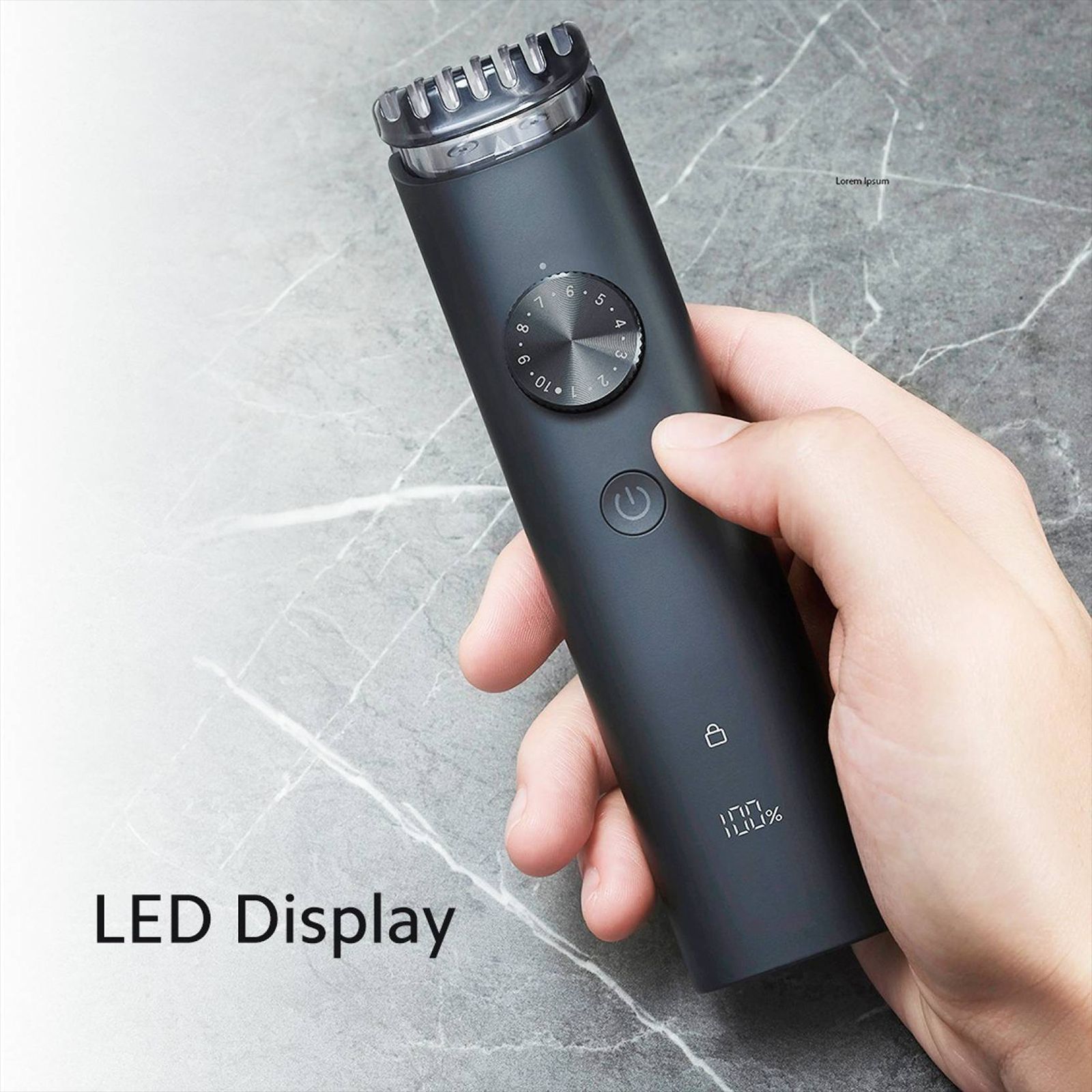 Xiaomi 2 Rechargeable Corded & Cordless Dry Trimmer for Beard & Moustache with 40 Length Settings for Men (90mins Runtime, IPX7 Waterproof, Black)_7