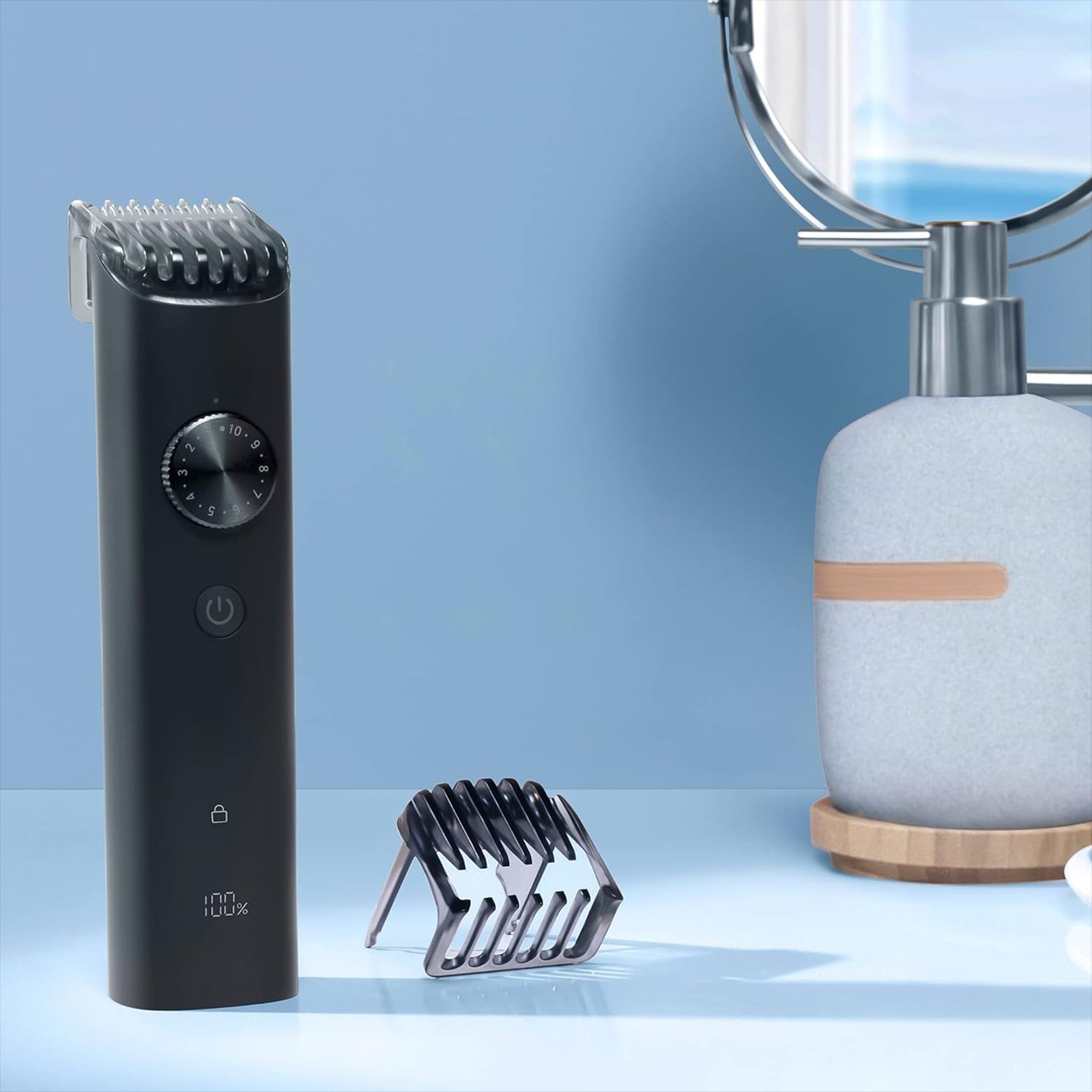 Xiaomi 2 Rechargeable Corded & Cordless Dry Trimmer for Beard & Moustache with 40 Length Settings for Men (90mins Runtime, IPX7 Waterproof, Black)_14