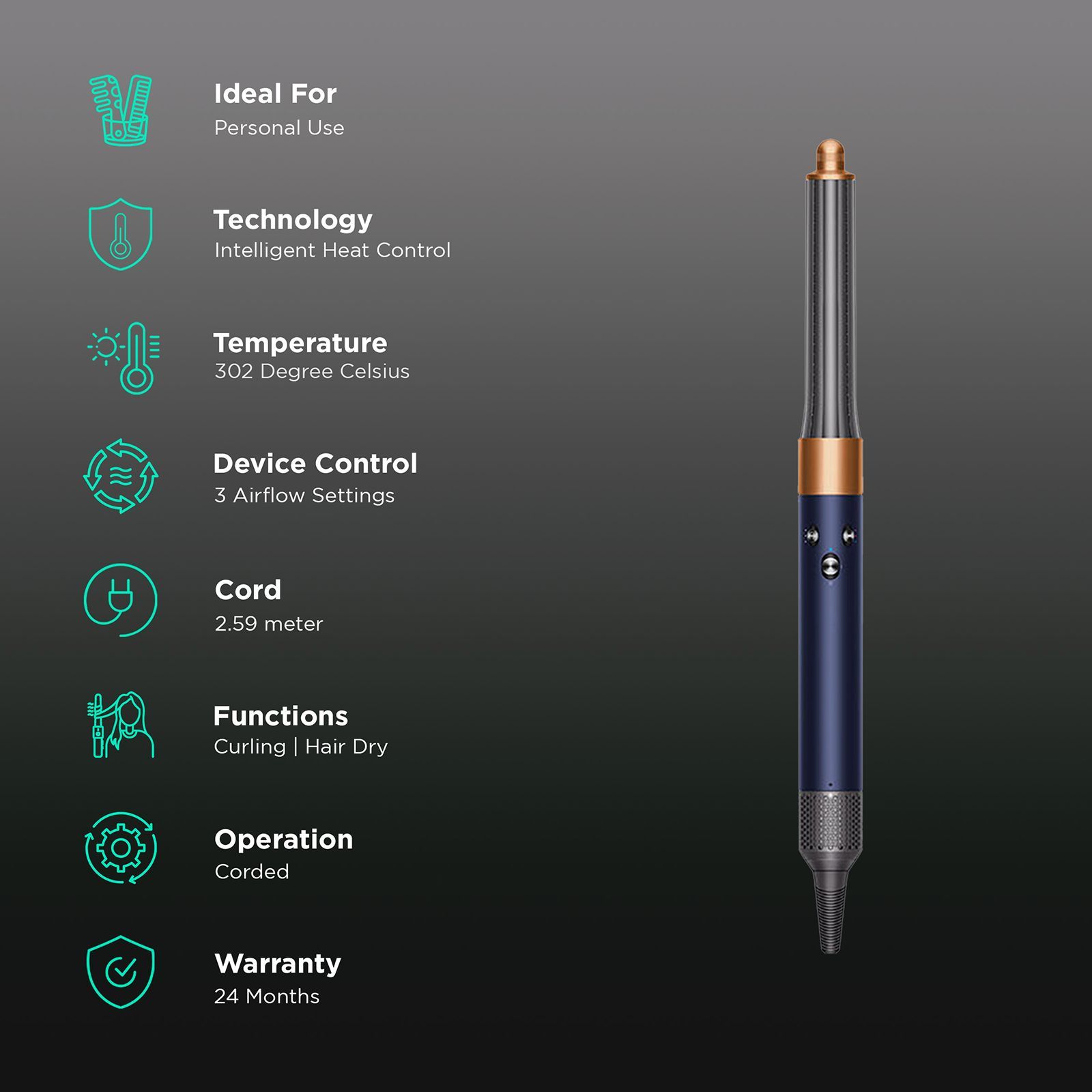 dyson Airwrap Hair Styler with Intelligent Heat Control (Enhanced Coanda Airflow, Prussian Blue & Rich Copper)_3