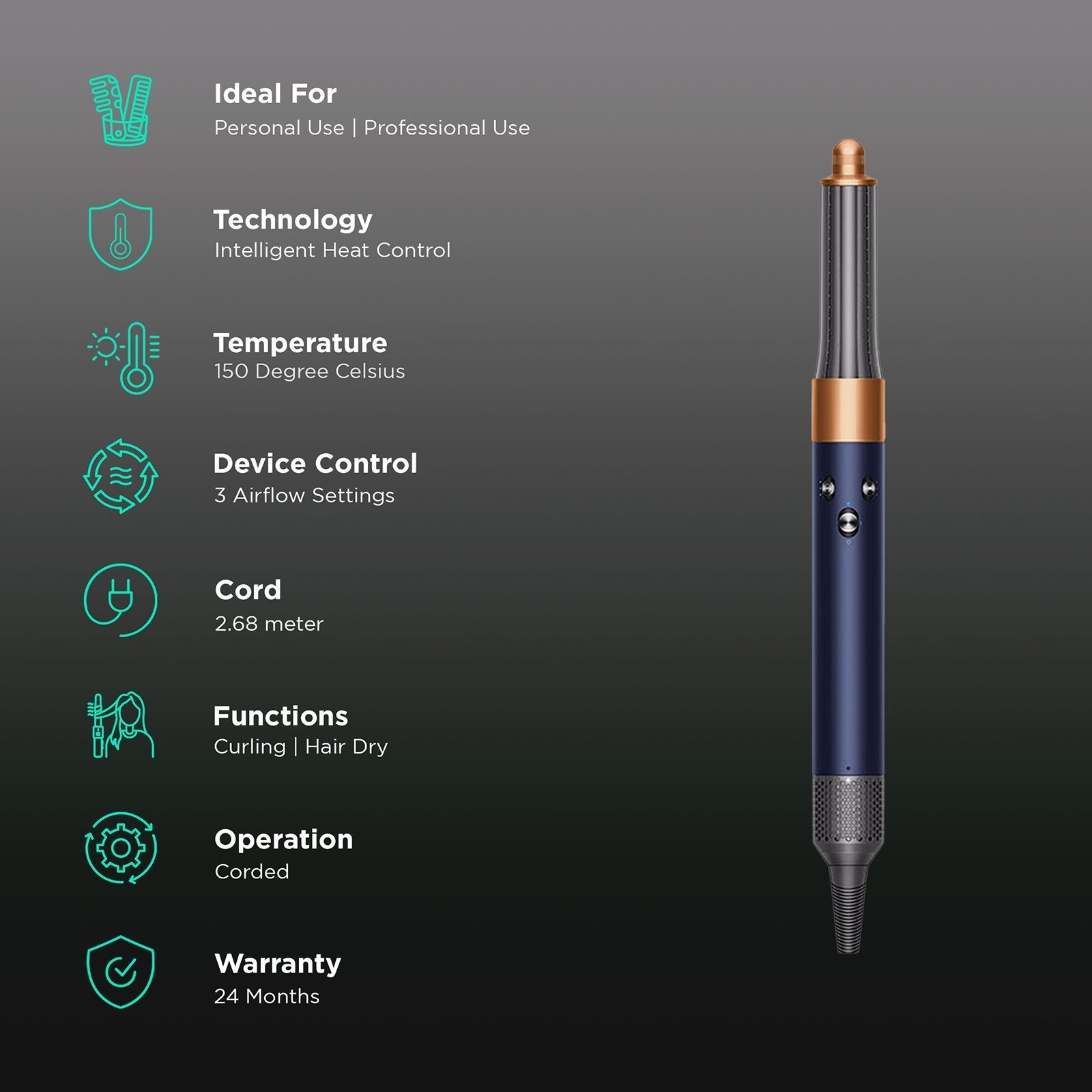 dyson Airwrap Hair Styler with Intelligent Heat Control (Enhanced Coanda Airflow, Prussian Blue & Rich Copper)_3