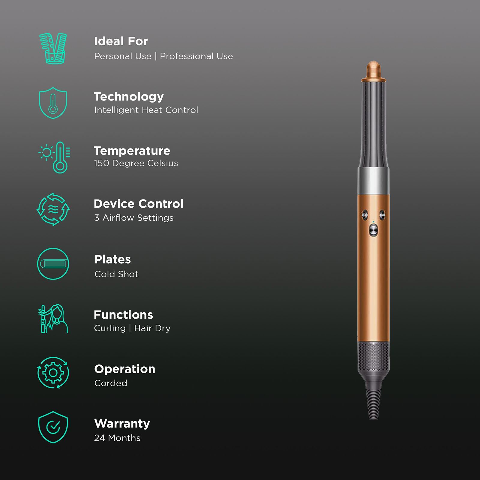 dyson Airwrap Hair Styler with Intelligent Heat Control (Enhanced Coanda Airflow, Rich Copper & Bright Nickel)_3