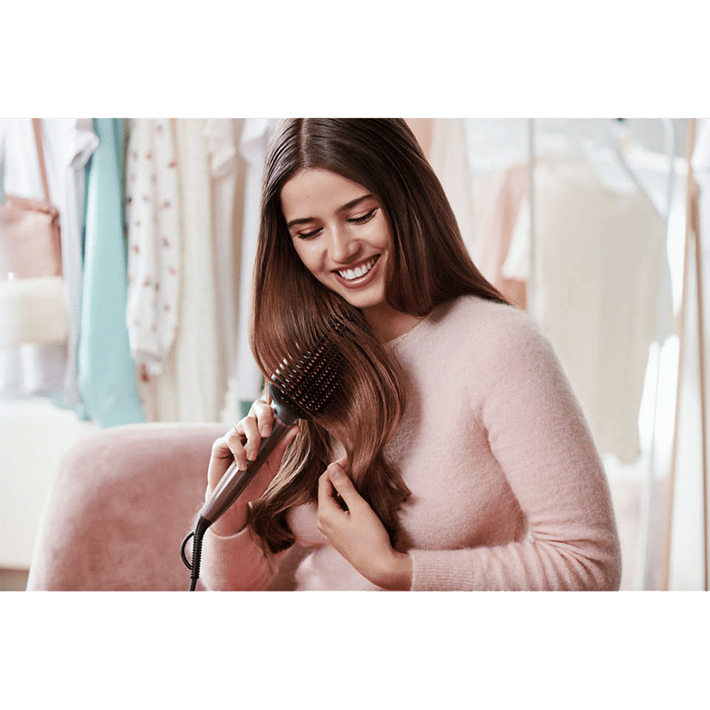 PHILIPS 5000 Hair Straightening Brush with Thermo Protect Technology (Ceramic Bristles, Dark Wine)_6