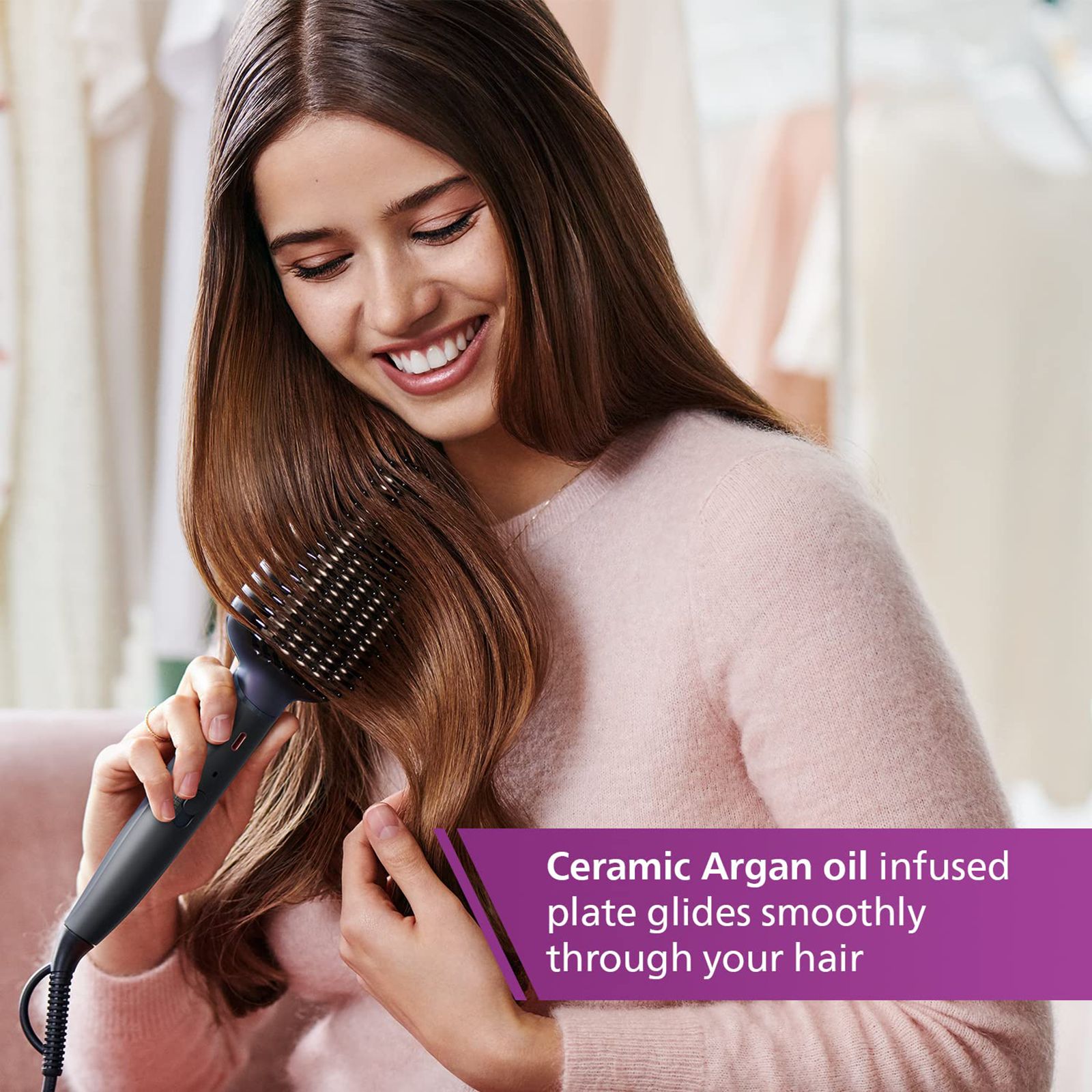 PHILIPS 5000 Hair Straightener with Silk Protect Technology (Ceramic Bristles, Blue)_10