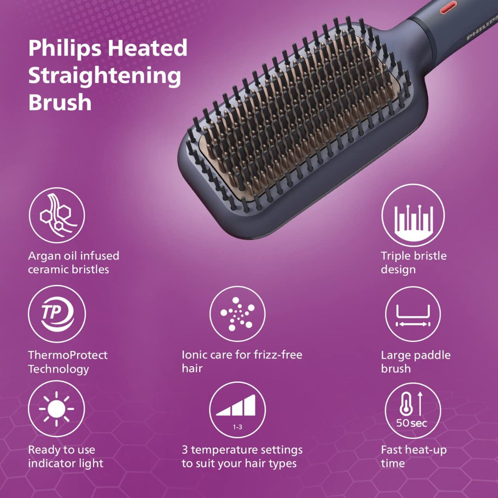 PHILIPS 5000 Hair Straightener with Silk Protect Technology (Ceramic Bristles, Blue)_11