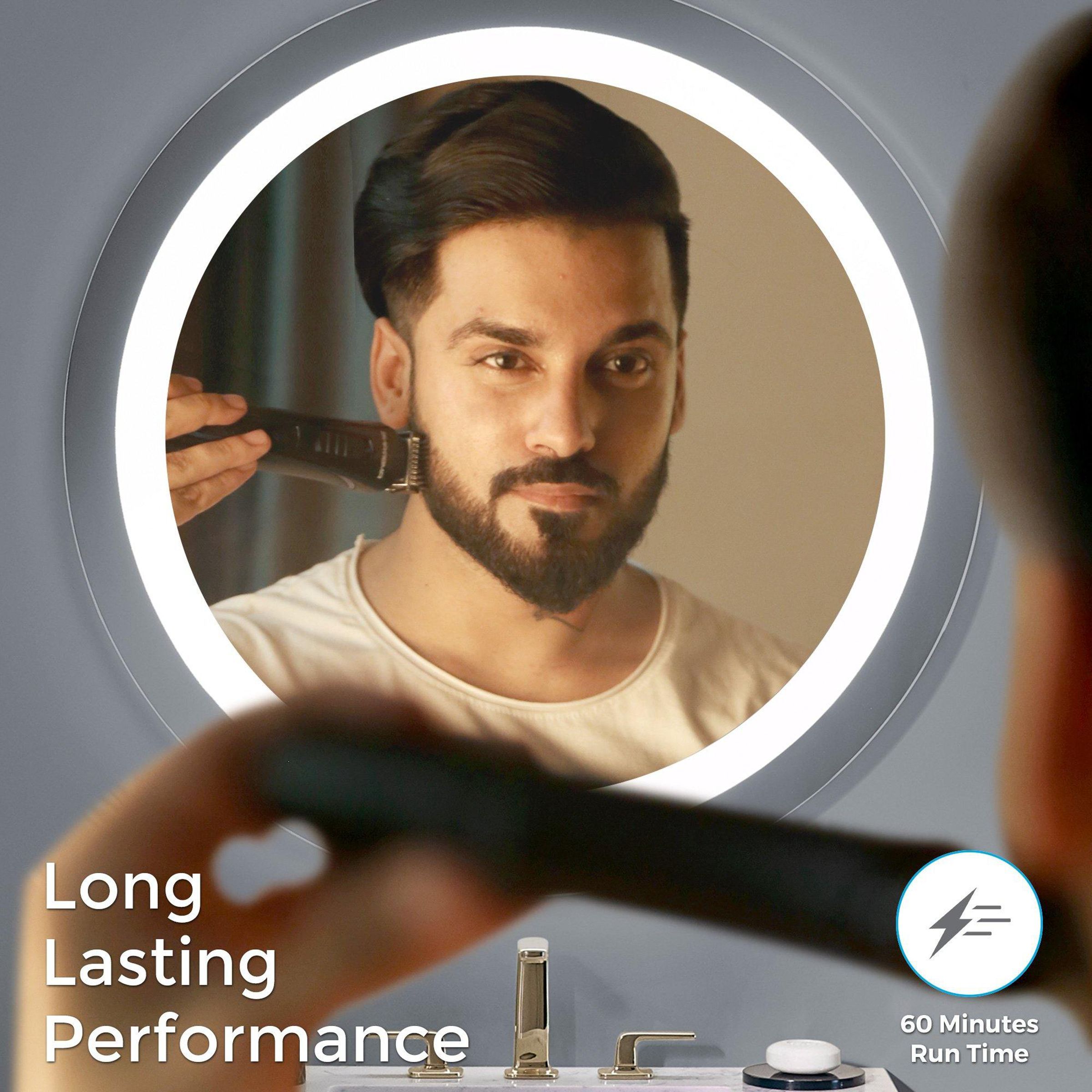 ambrane Cruiser 5-in-1 Rechargeable Cordless Grooming Kit for Face & Body for Men (60mins Runtime, Rapid Charging, Black)_8