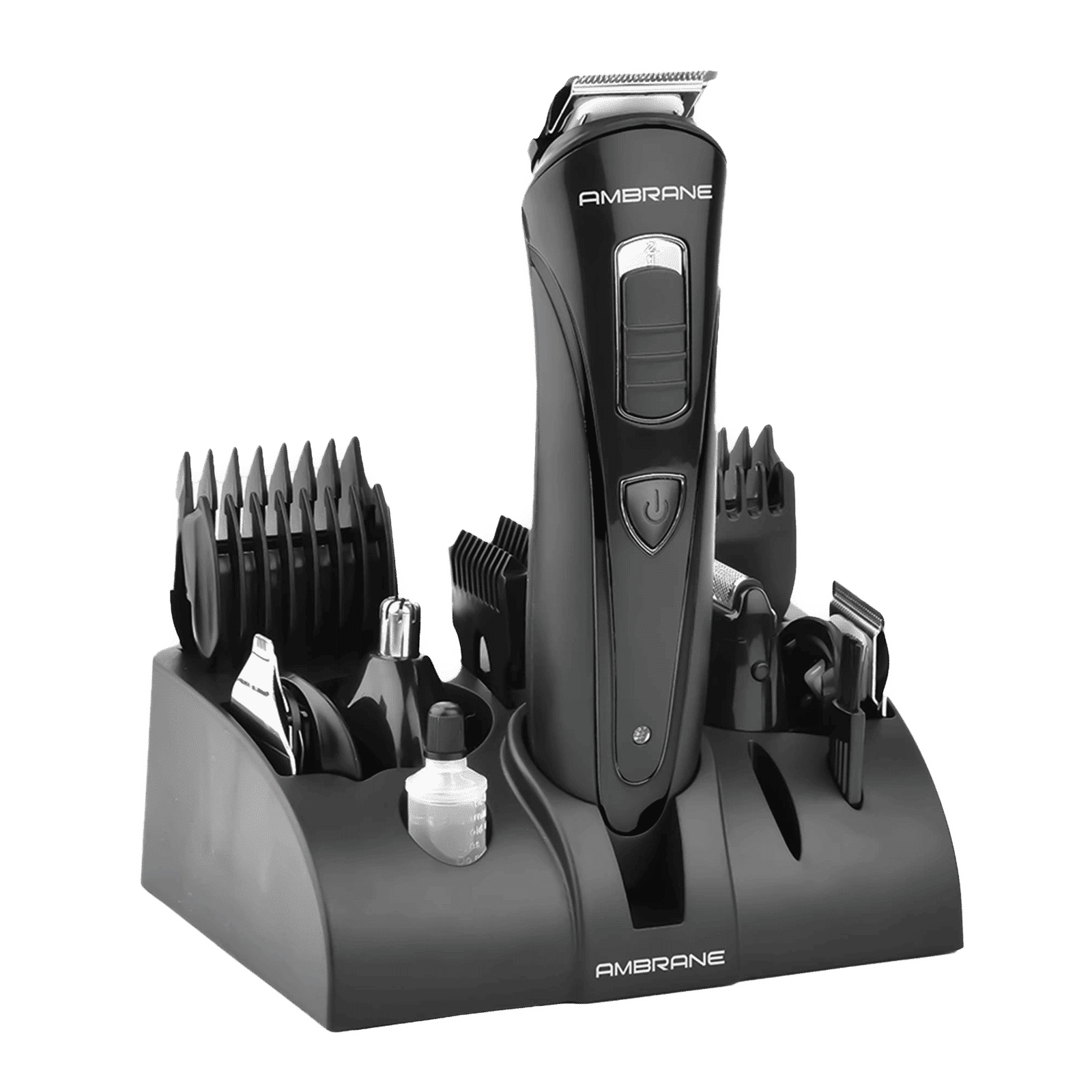 ambrane Cruiser 5-in-1 Rechargeable Cordless Grooming Kit for Face & Body for Men (60mins Runtime, Rapid Charging, Black)_1
