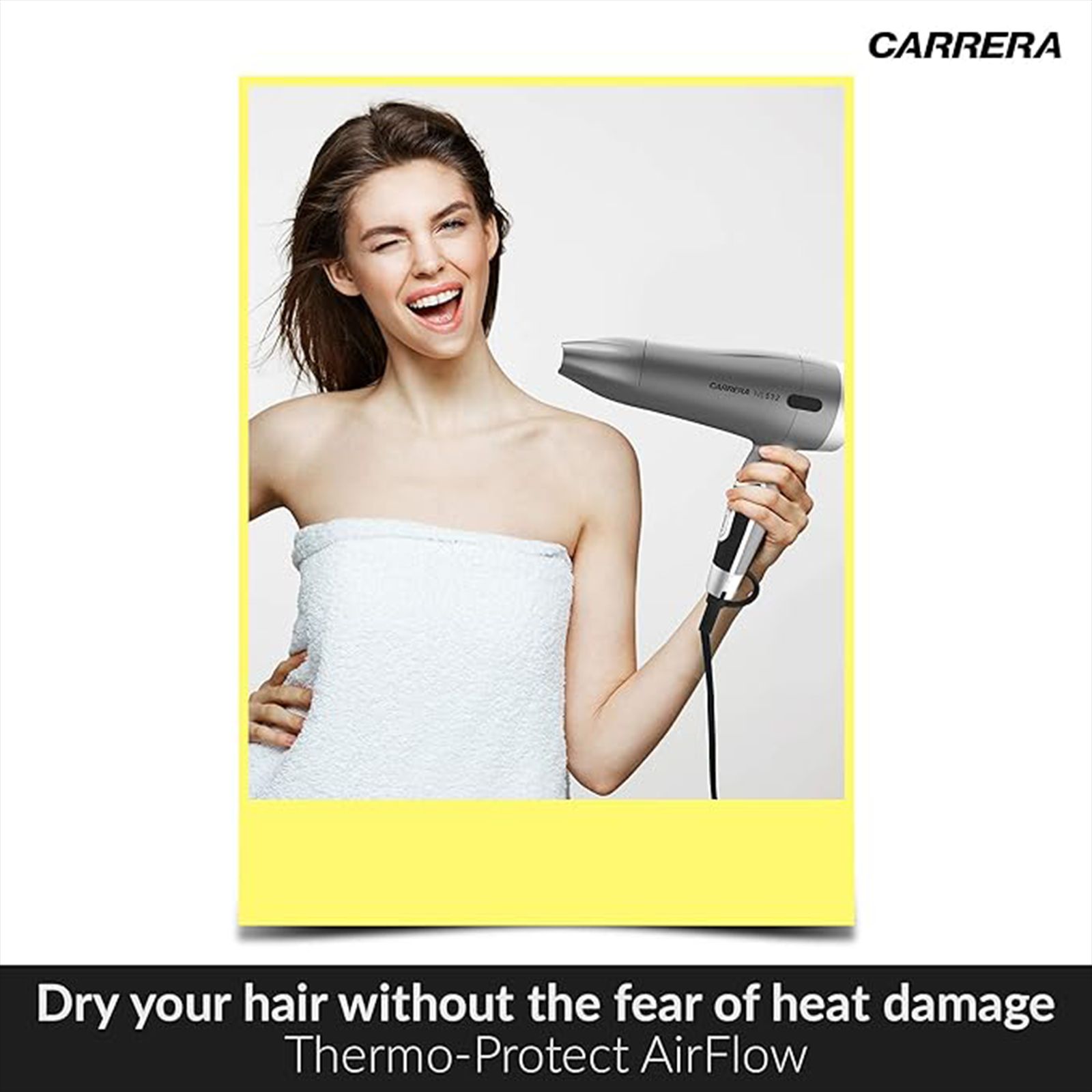 CARRERA Professional Hair Dryer with 2 Heat Settings & Cool Shot (Advanced Coating Technology, Grey)_7