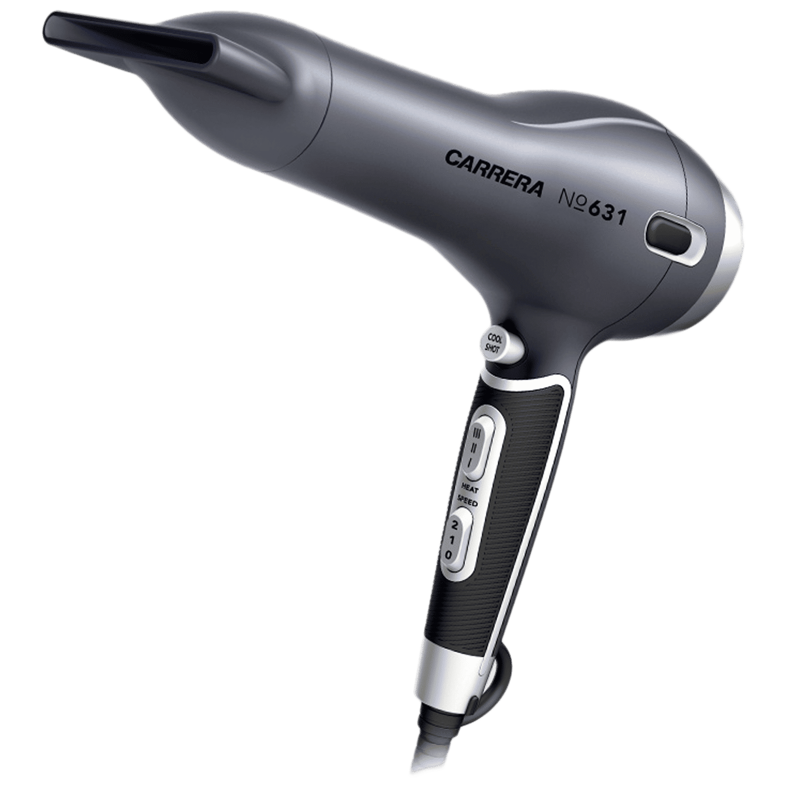 CARRERA Professional Hair Dryer with 2 Heat Settings & Cool Shot (Volume Diffusor, Grey)_1