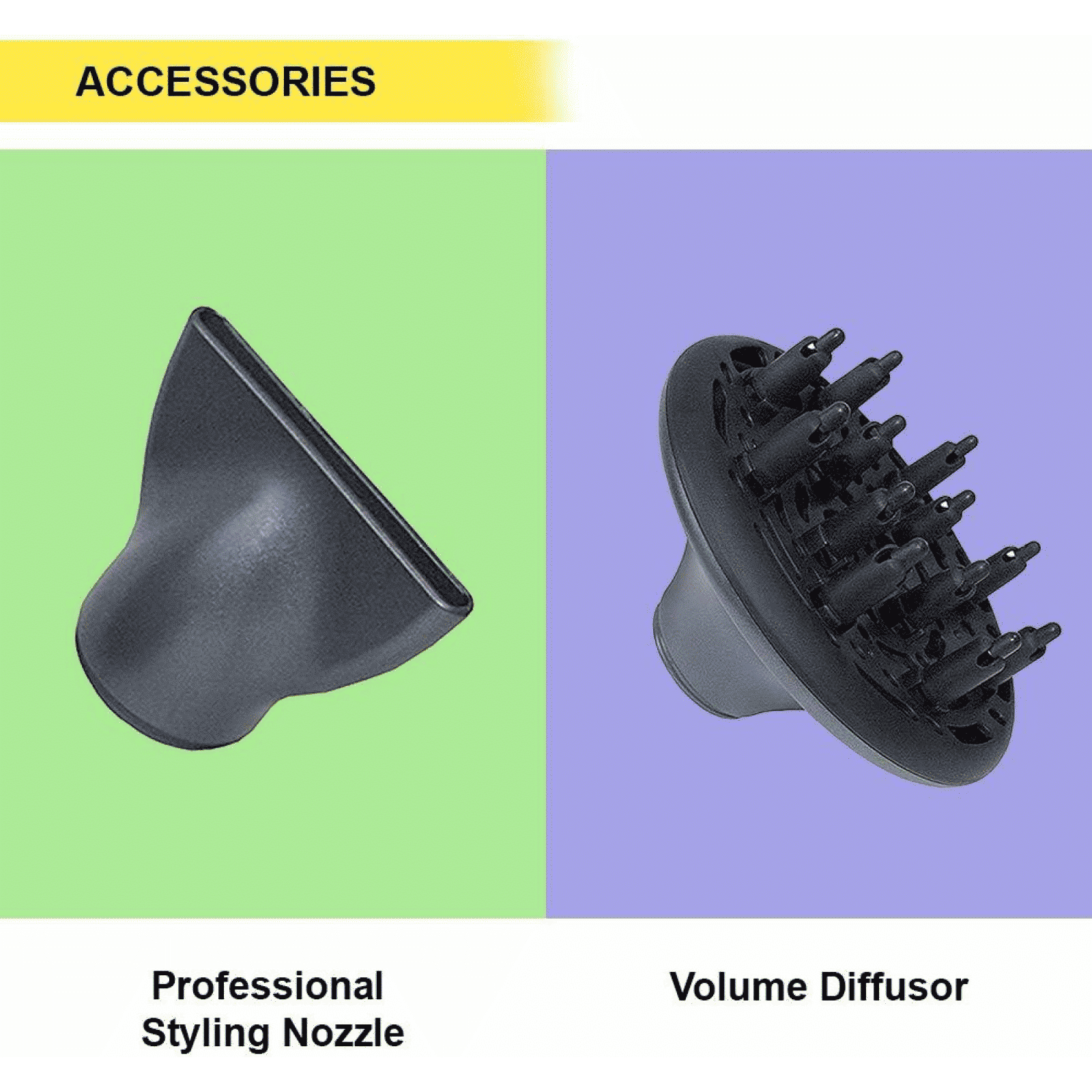 CARRERA Professional Hair Dryer with 2 Heat Settings & Cool Shot (Volume Diffusor, Grey)_5