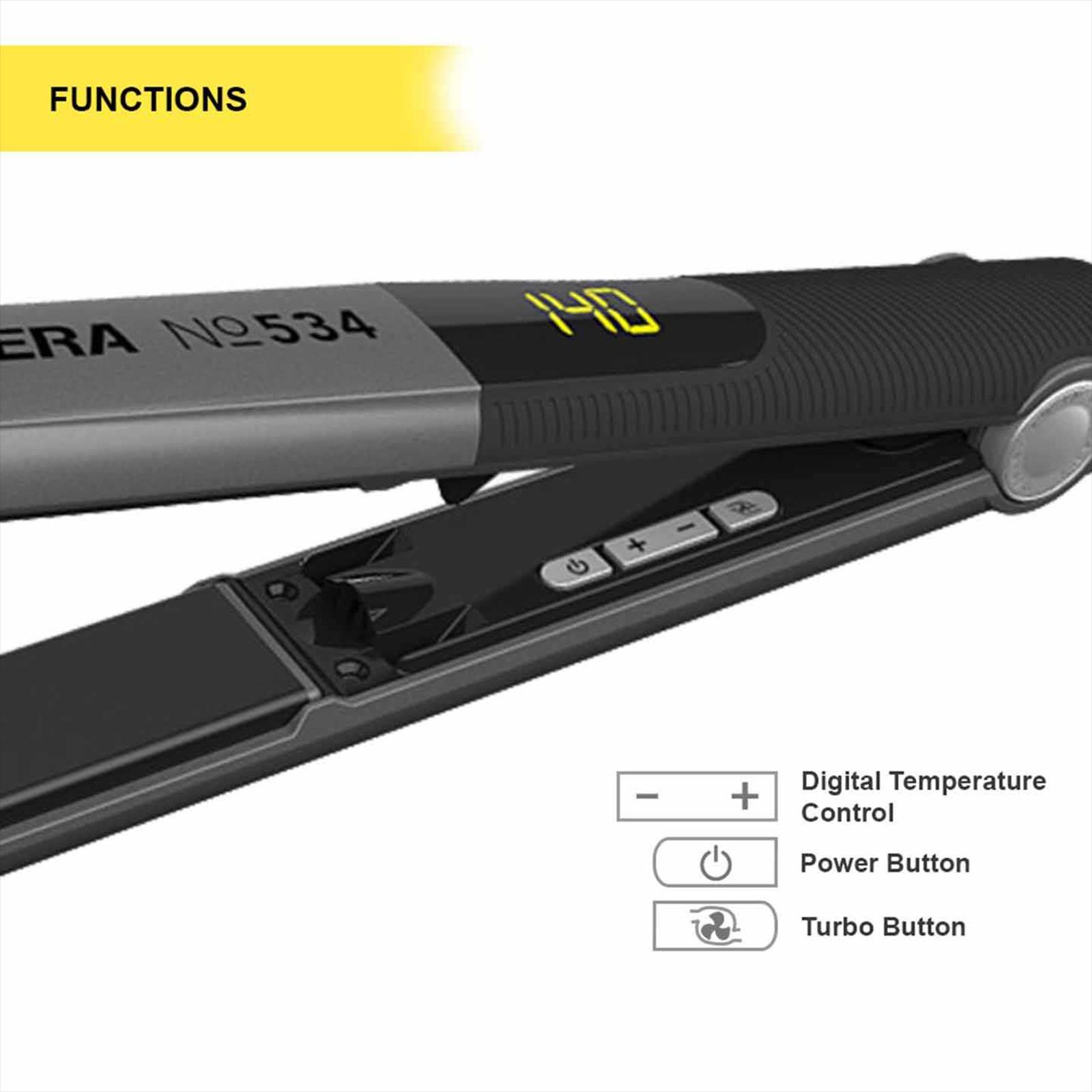 CARRERA Professional Hair Straightener with Permanent Ionisation (Ceramic Plates, Grey)_8