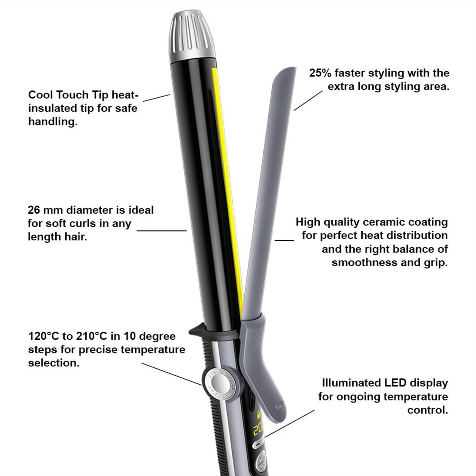 CARRERA Professional Hair Styler with Ionic Technology (Cool Touch Tip, Black)_10