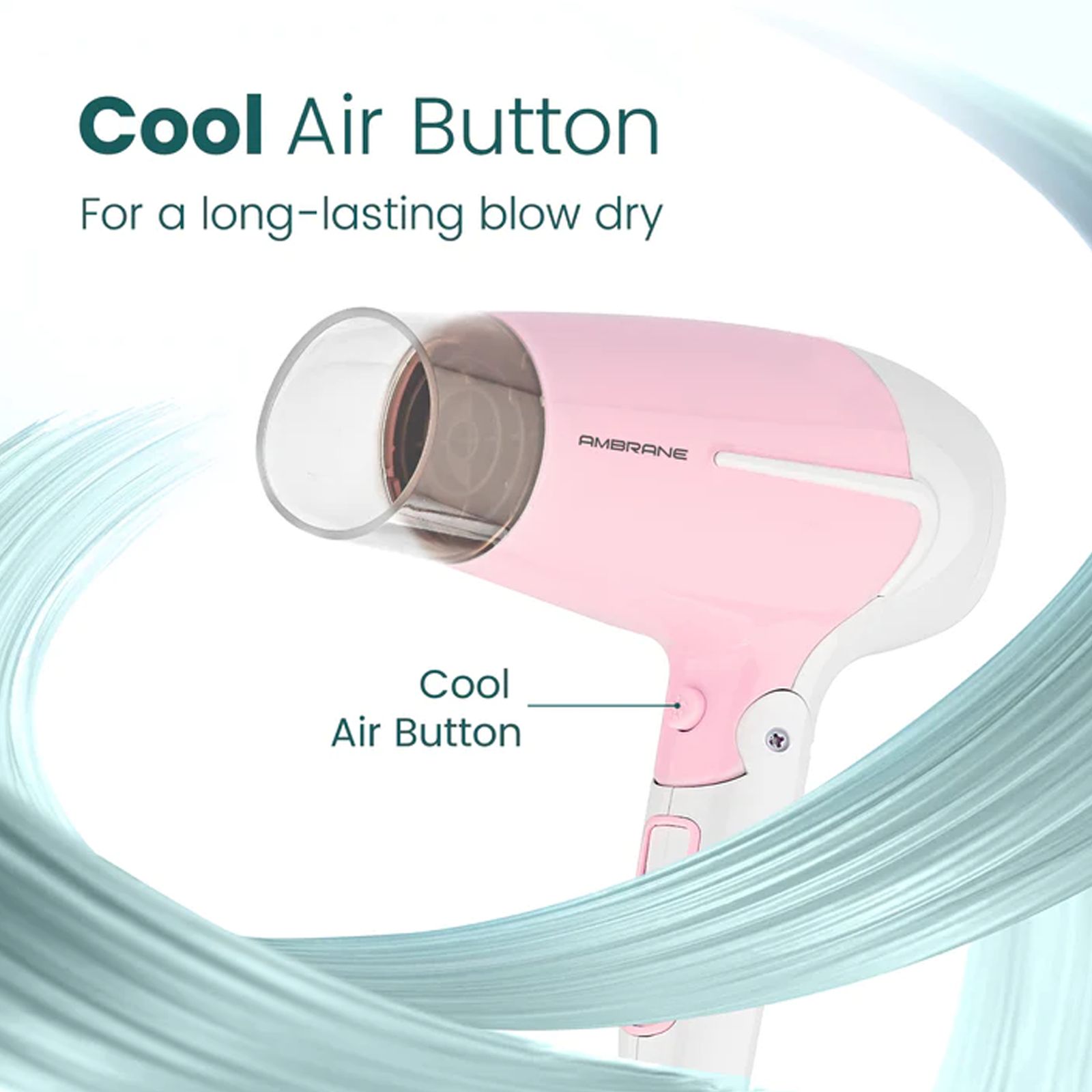 ambrane AHD-21 Hair Dryer with 2 Heat Settings & Cool Air Function (Overheat Protection, Pink)_4