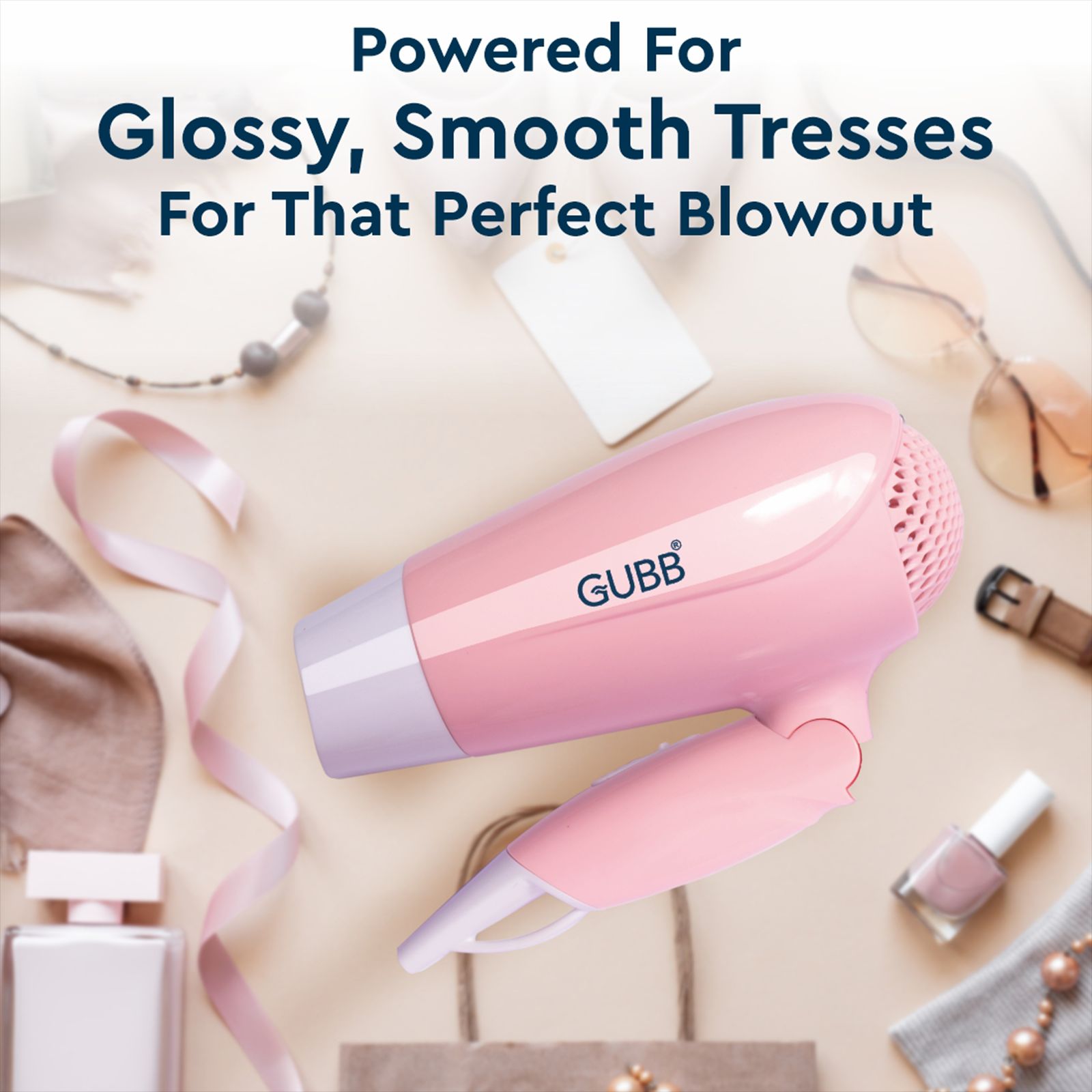 GUBB GB-163 Hair Dryer with 3 Heat Settings & Cool Shot (Overheat Protection, Pink)_6