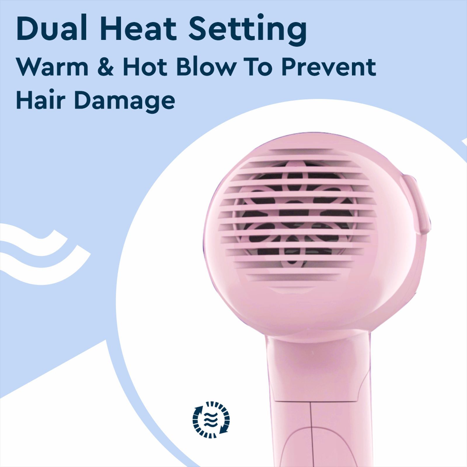 GUBB GB-163 Hair Dryer with 3 Heat Settings & Cool Shot (Overheat Protection, Pink)_8