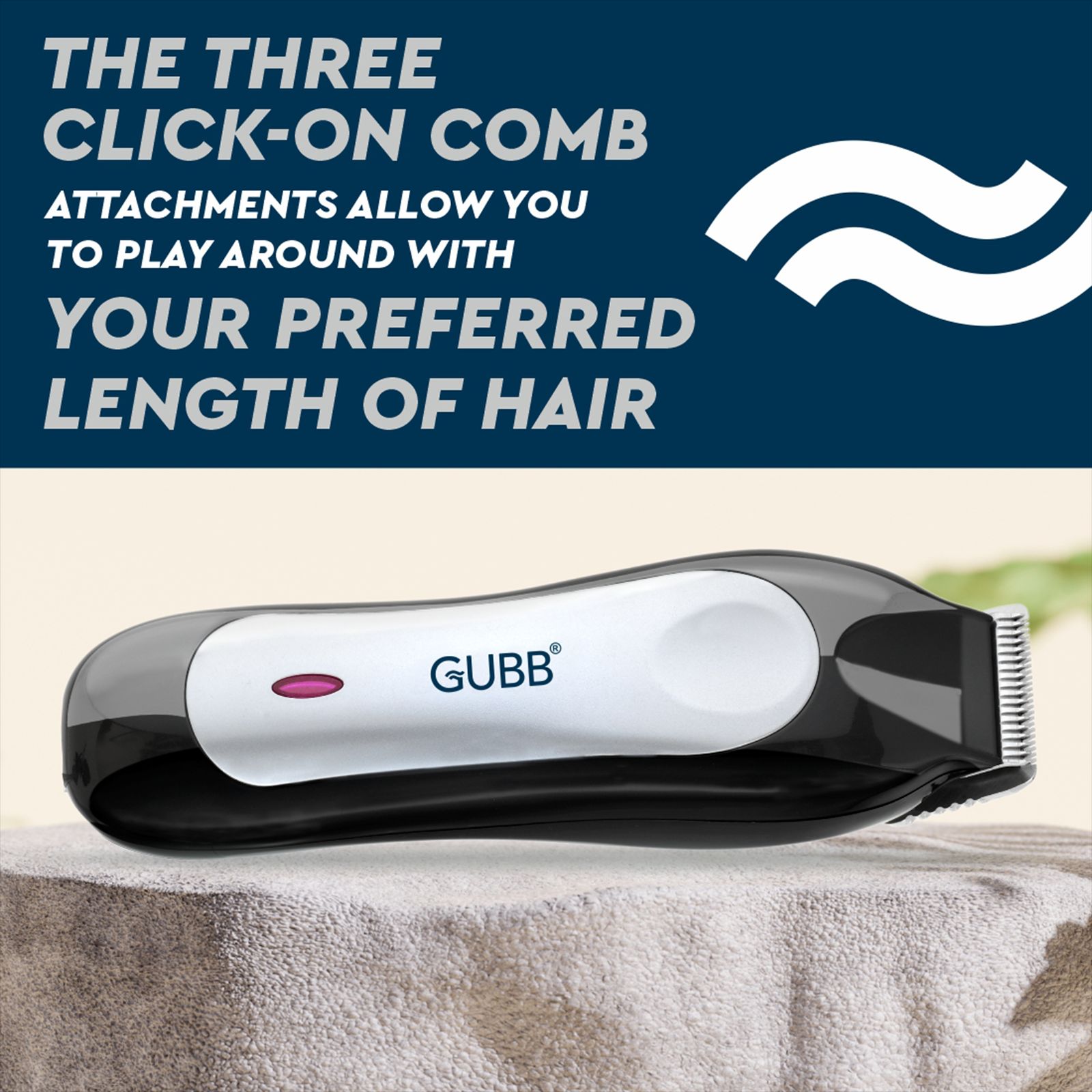 GUBB GB-9018 Rechargeable Cordless Dry Trimmer for Beard with 5 Length Settings for Men (30mins Runtime, 360 Degree Rotating Blades, Black)_10