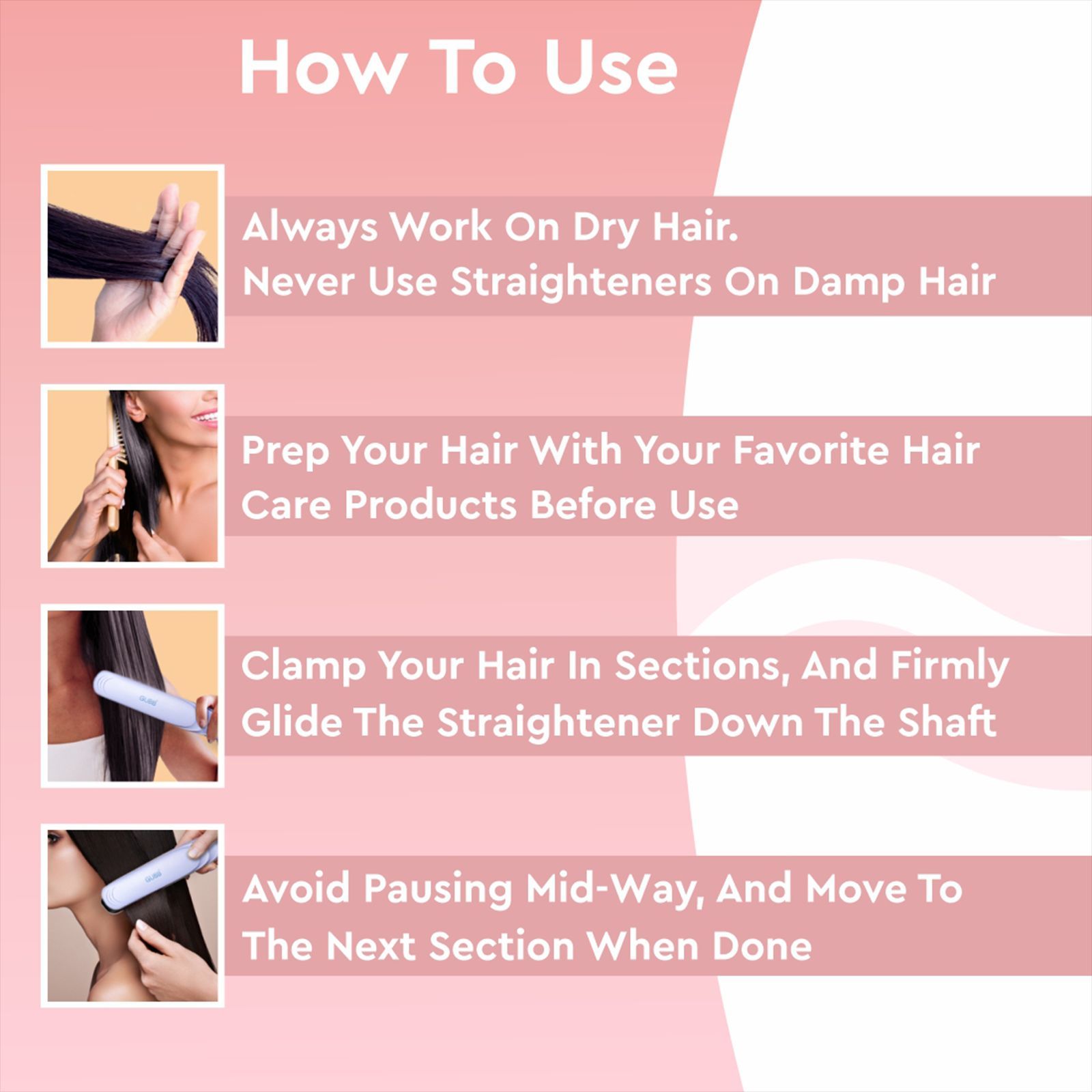 GUBB GB-557 Hair Straightener with Zero-Frizz Technology (Ceramic Plates, Purple)_9