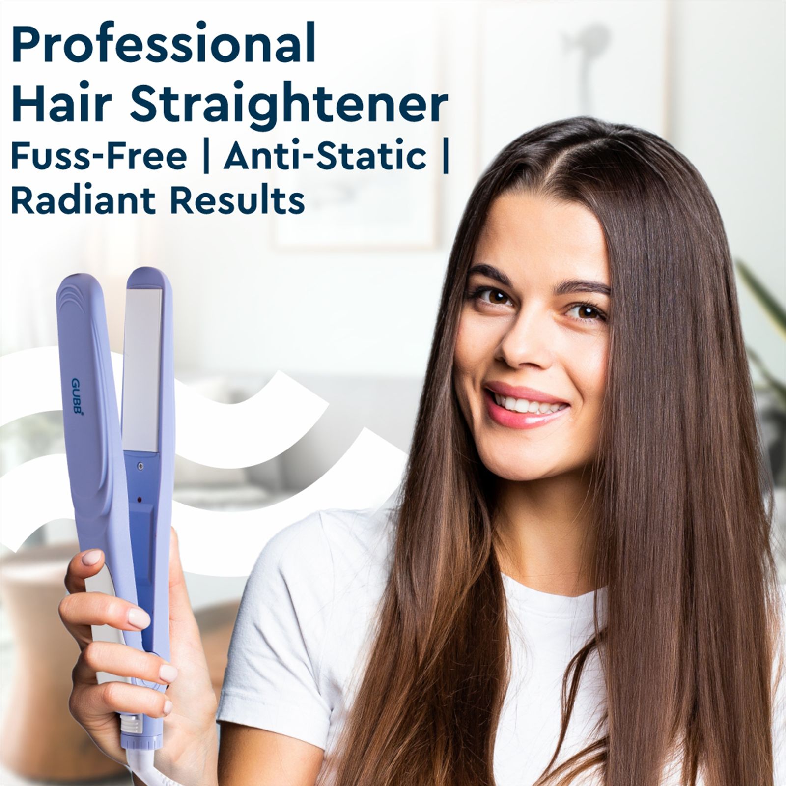 GUBB GB-557 Hair Straightener with Zero-Frizz Technology (Ceramic Plates, Purple)_14