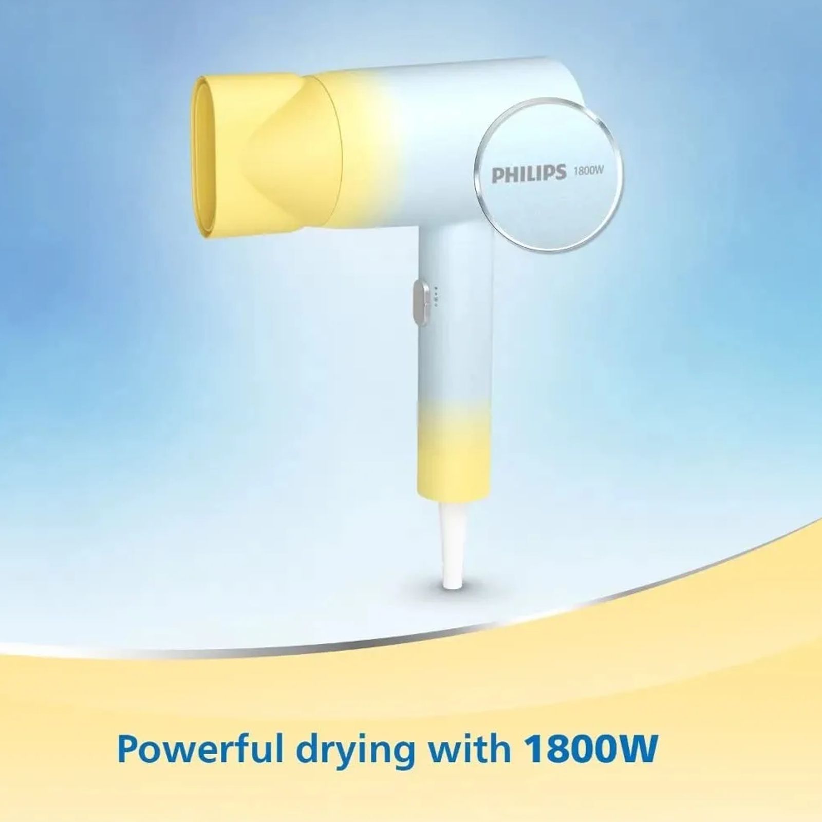 PHILIPS 3000 Hair Dryer with 3 Heat Settings & Cool Air Function (Mineral Ionic Care, Blue & Yellow)_3