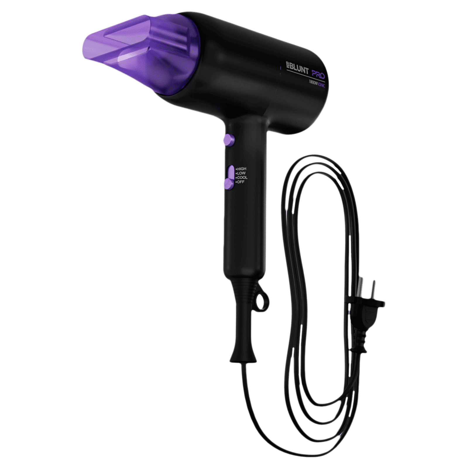 Bblunt Pro Hair Dryer with 3 Heat Settings & Cool Shot (Advanced Ionic Technology, Black & Purple)_1