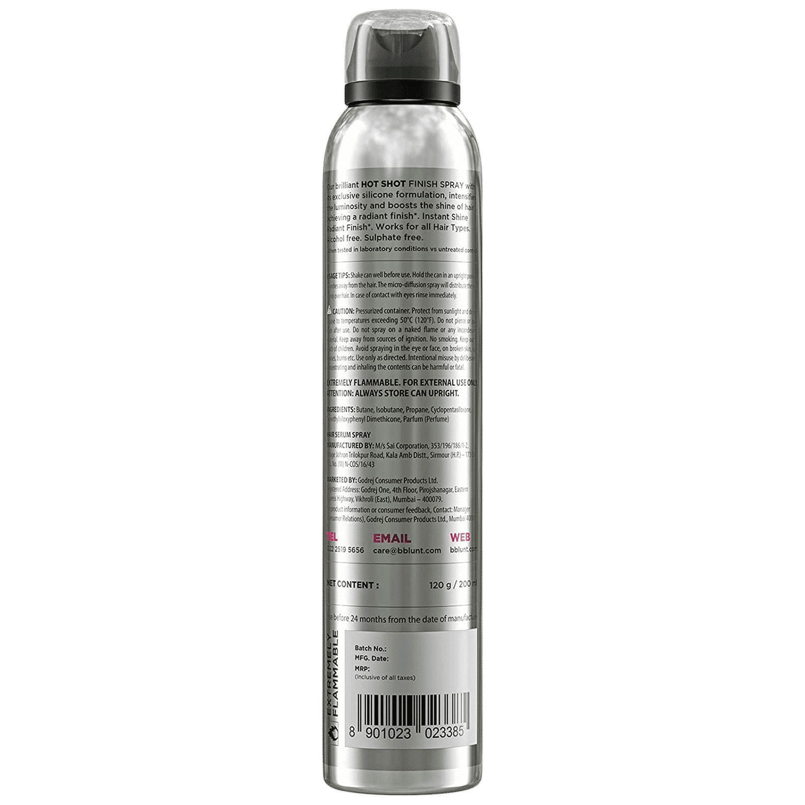 Bblunt Hot Shot 200ml Hair Spray (Radiant Shine, Multi Color)_2